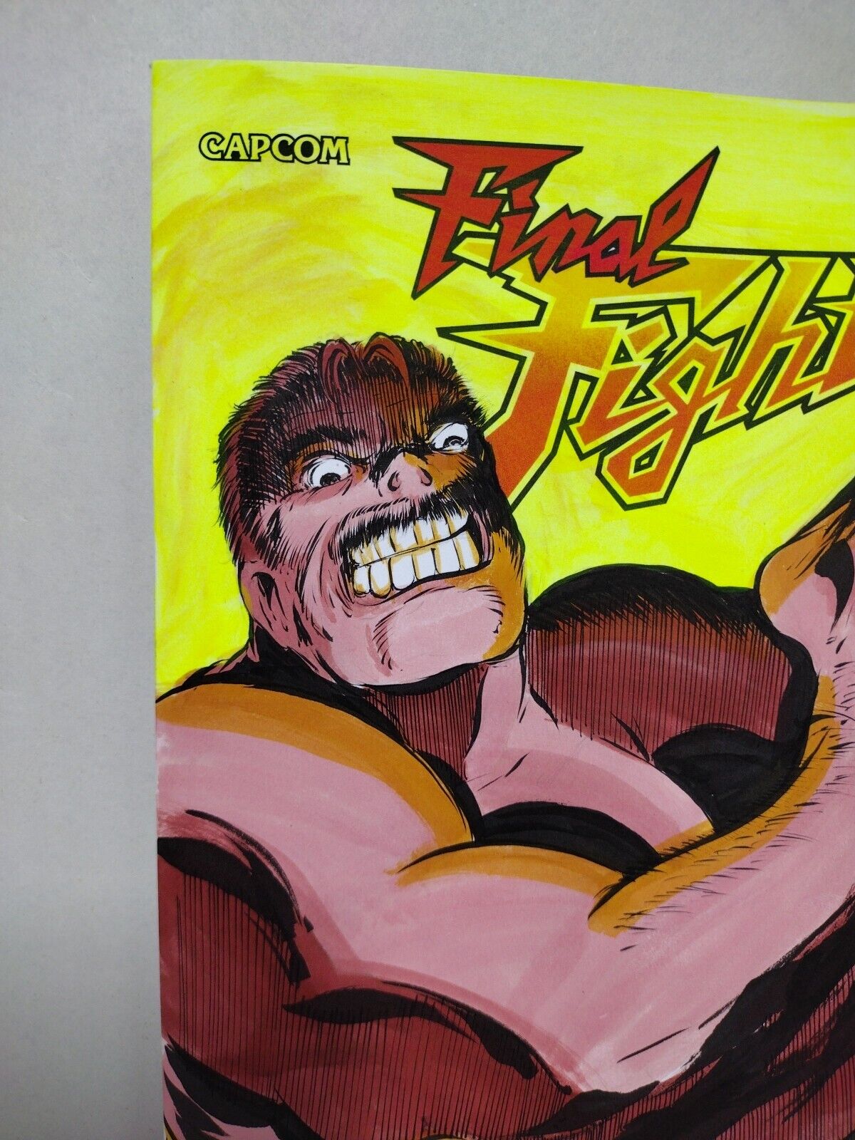 Final Fight #1 (2024) Udon Capcom Sketch Cover Comic Original DCastr Haggar Art