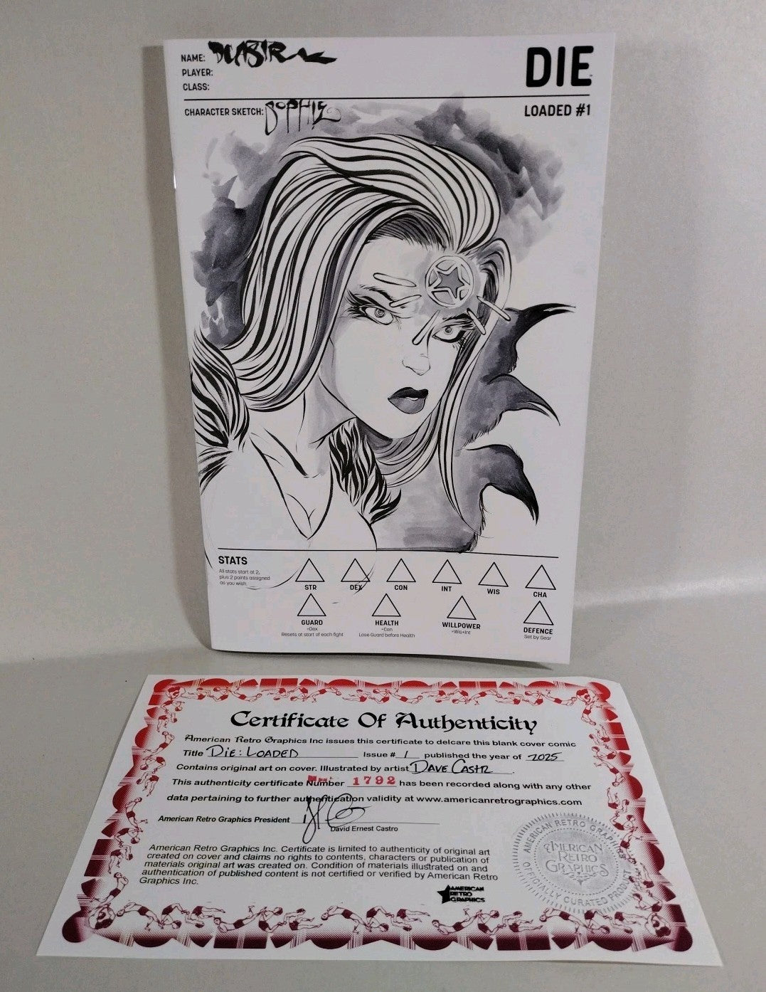 DIE Loaded #1 (2025) Image Comic Sketch Variant Cover W Original Dave Castr Art