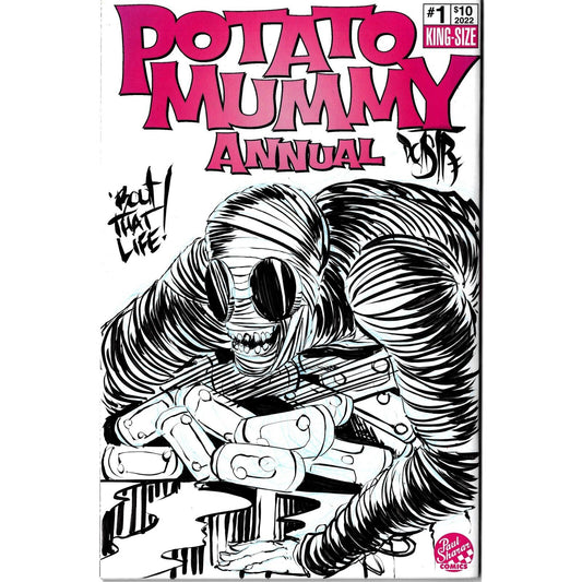 Potato Mummy Annual#1 (2022)Blank Cover Variant Comic W Original DCastr Art COA 