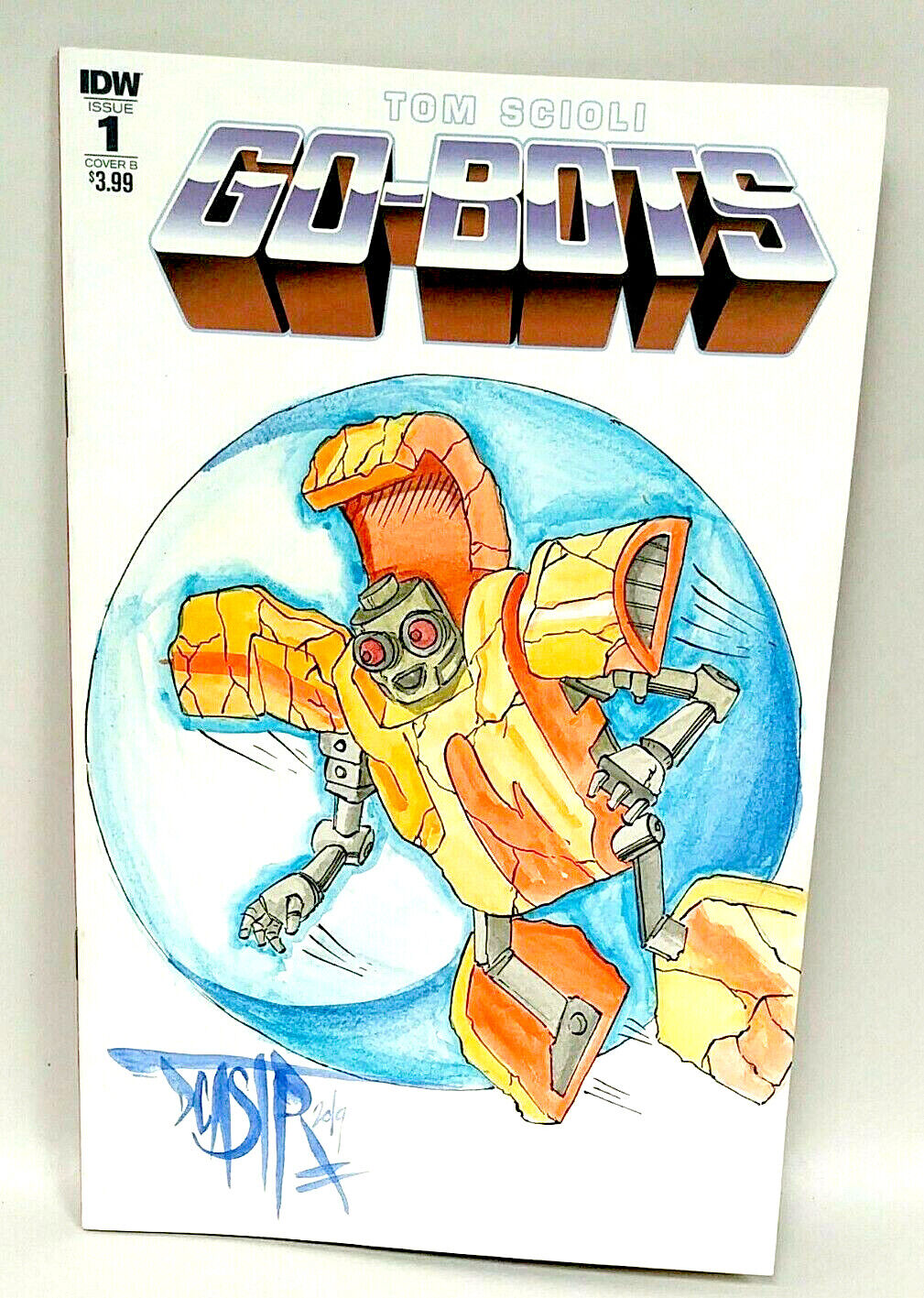 Go Bots #1 2018 Blank Cover IDW Comic W Original Nugget DCastr Art ARG COA 234