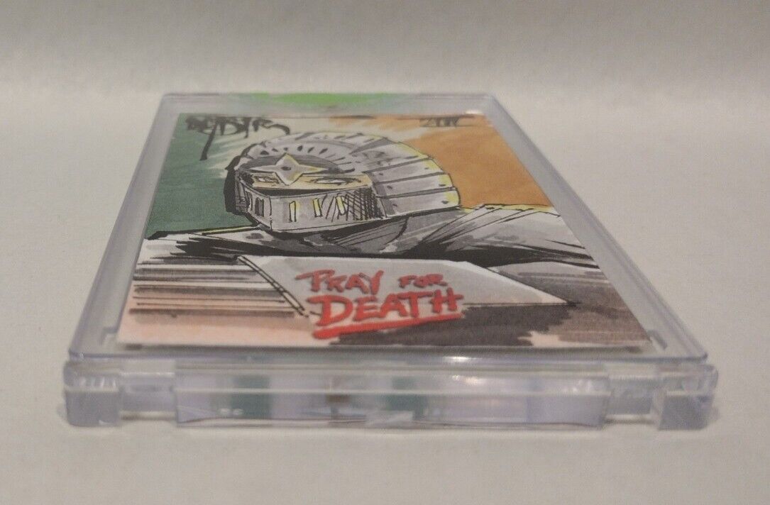 Pray For Death (2022) ARG Ninja Sketch Card w Original DCastr Art Sealed (NEW)