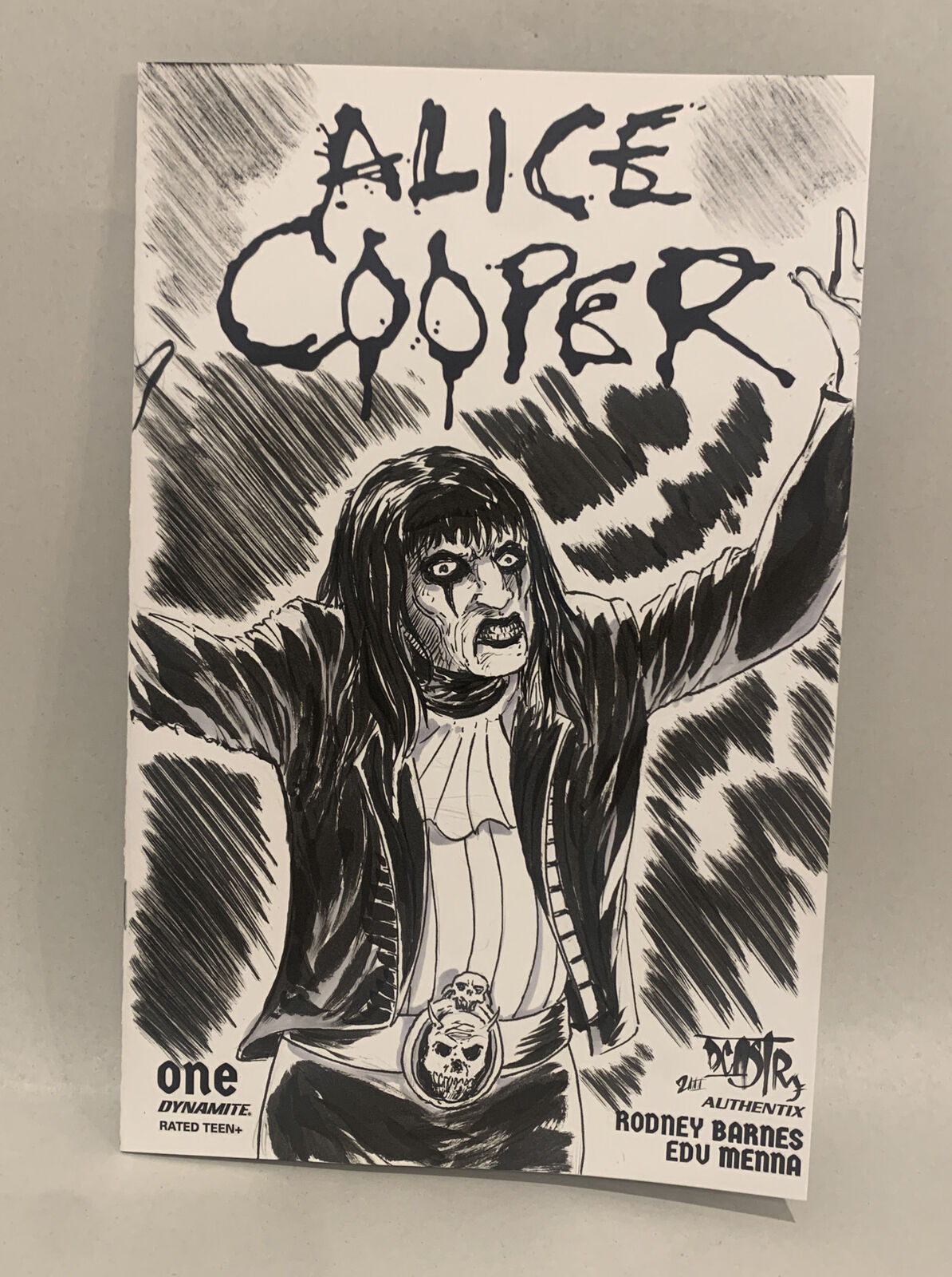 Alice Cooper #1 Blank Sketch Variant Cover Comic W Original Dave Castr Art