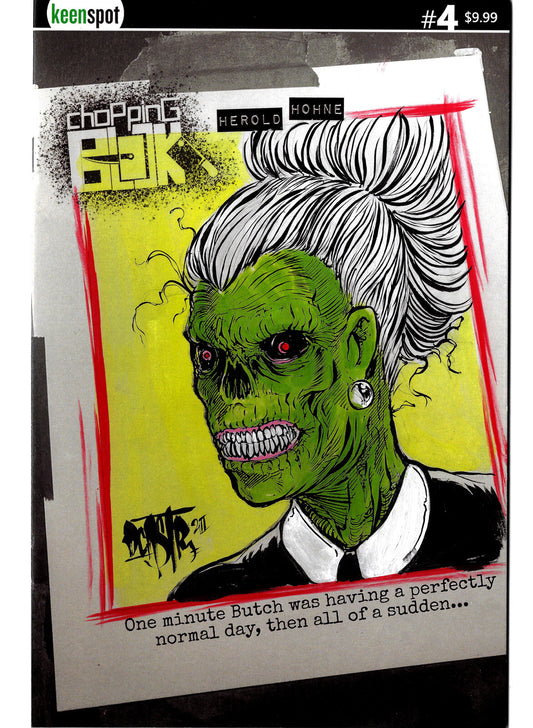 Chopping Block #4 Keenspot Sketch Variant Cover Comic W Original Dave Castr Art