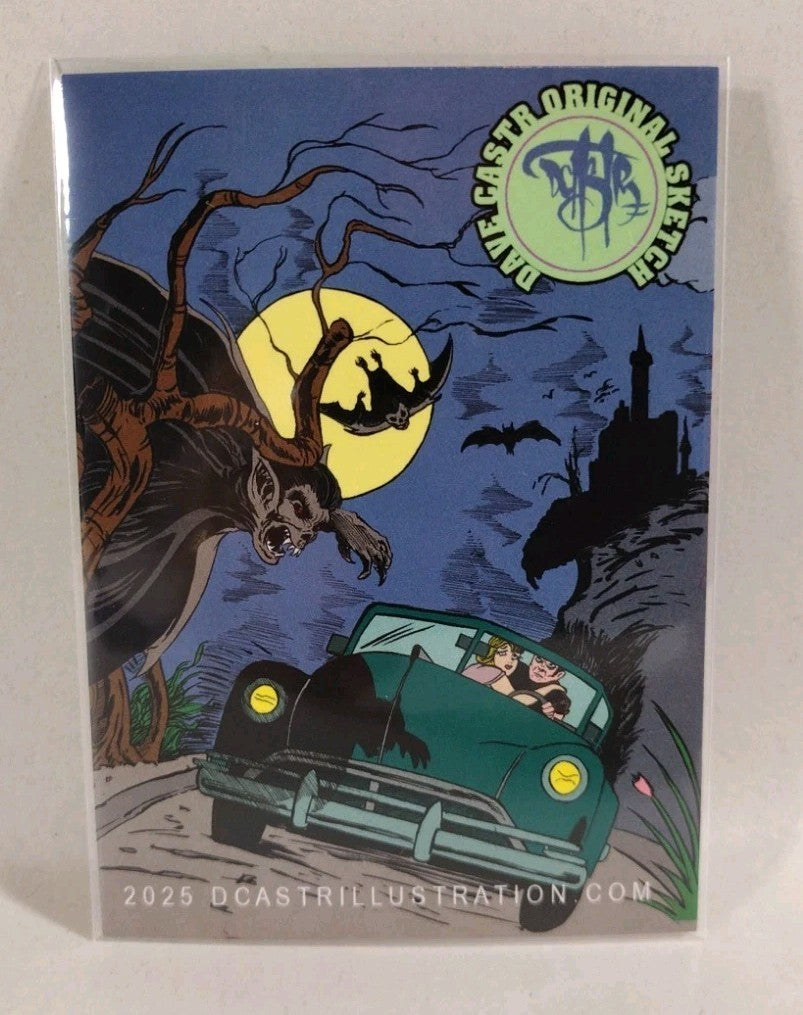 Dave Castr Crusin (2025) OAC Sketch Card W Original Spawn Color Art ACEO
