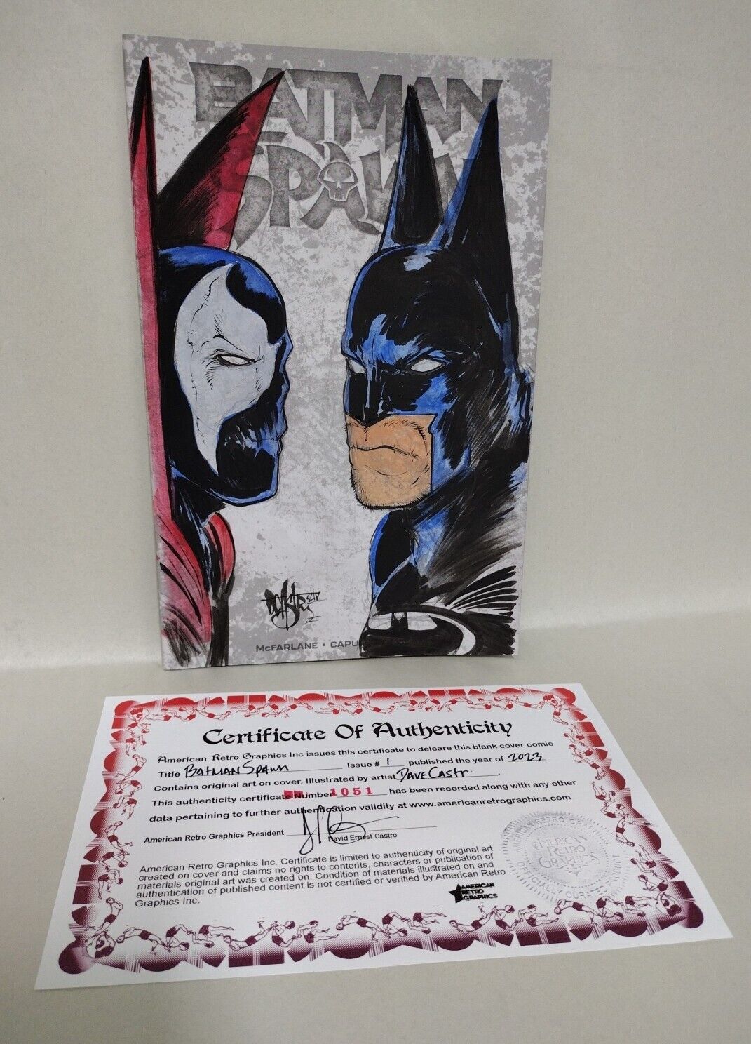 Batman Spawn 1 (2023) Sketch Cover Variant Image Comic w Original DCastr Art COA