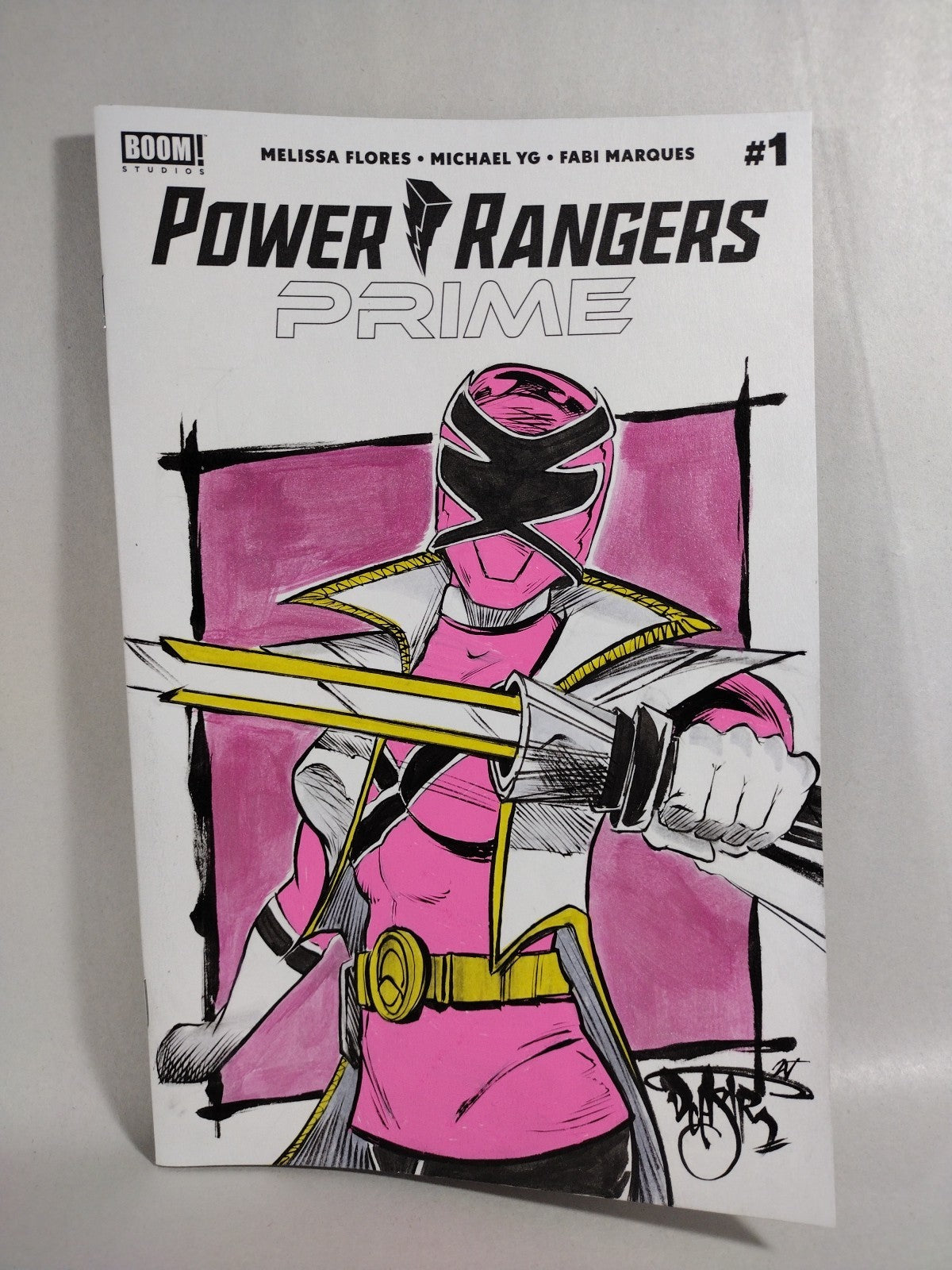 Power Rangers Prime 1 (2024) Boom Sketch Cover Comic W Original Dave Castr Art