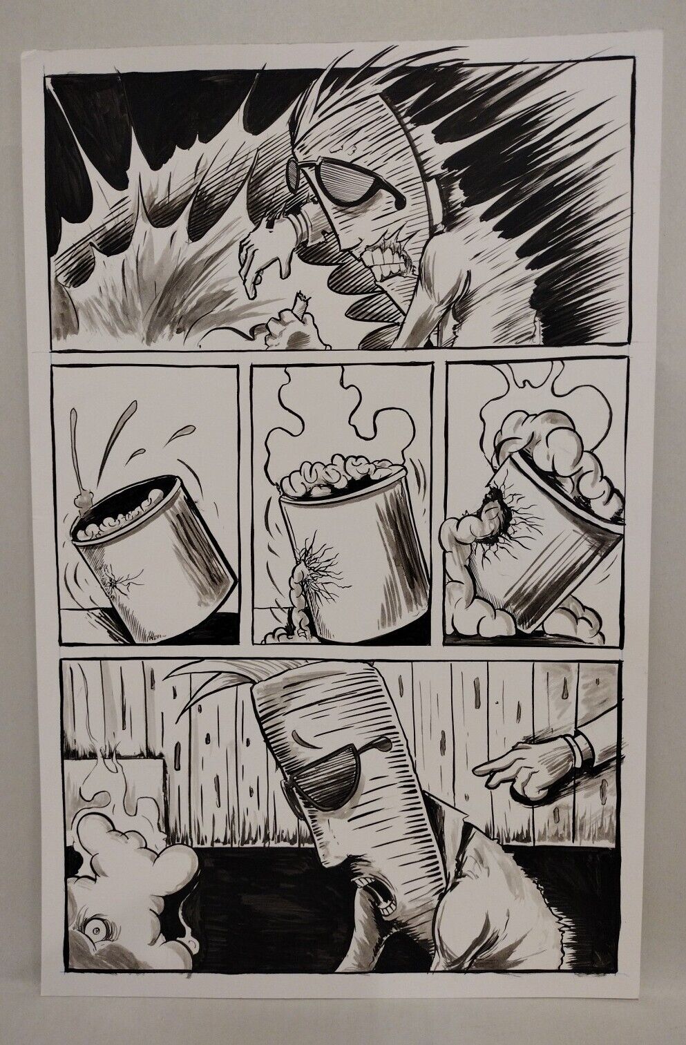 Radioactive Chicken Heads Original Unpublished Comic Art Page Set Dave Castr