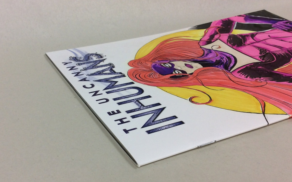 Uncanny Inhumans #1 (2015) Marvel Sketch Cover Var Comic W Original Art DCastr