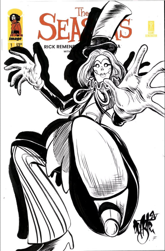 Season #1 (2025) Rick Remender Image Comic Sketch Variant W Original DCastr Art