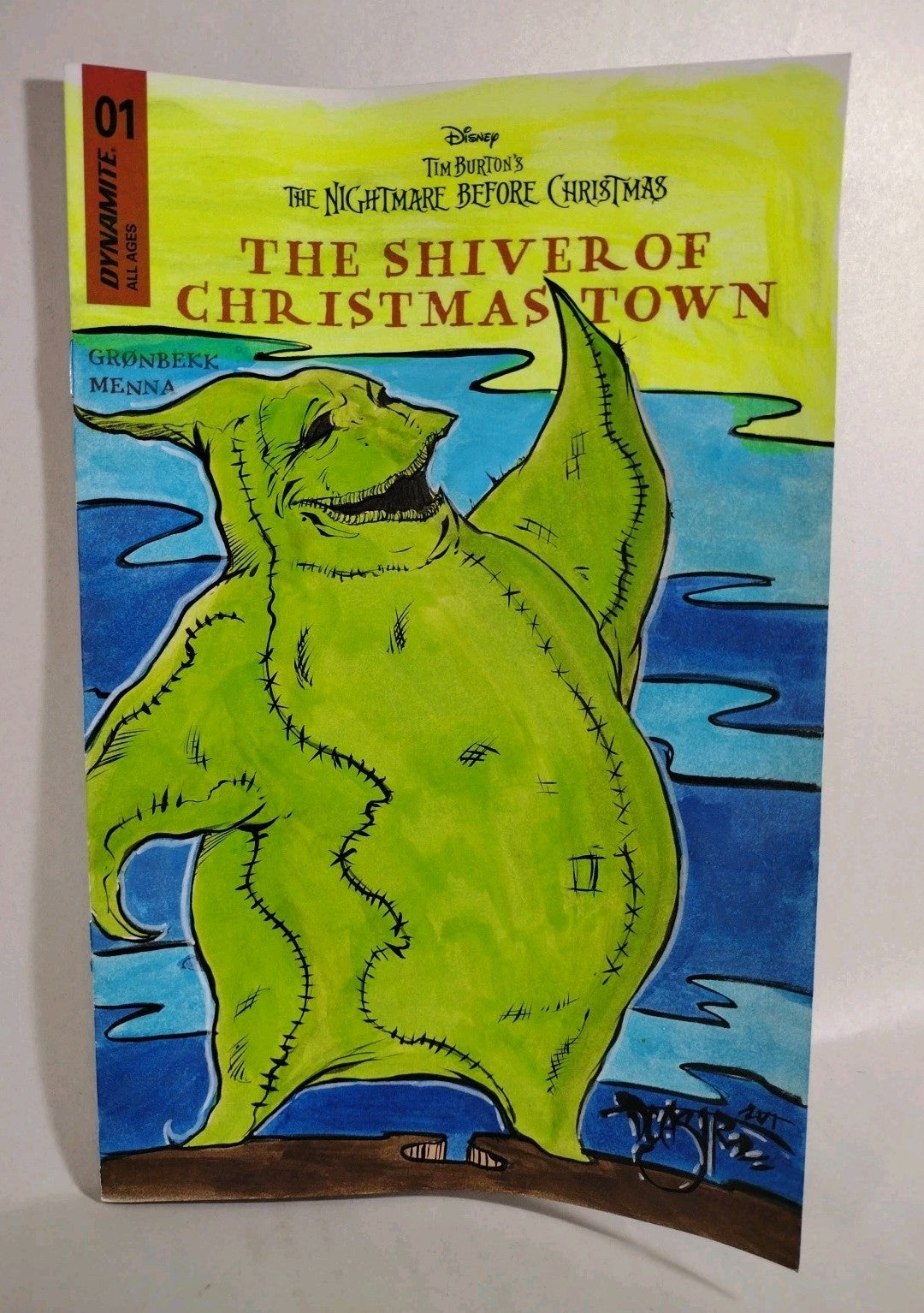 Nightmare Before Christmas Shiver Of Christmas Town #1 Sketch Cover W DCastr Art