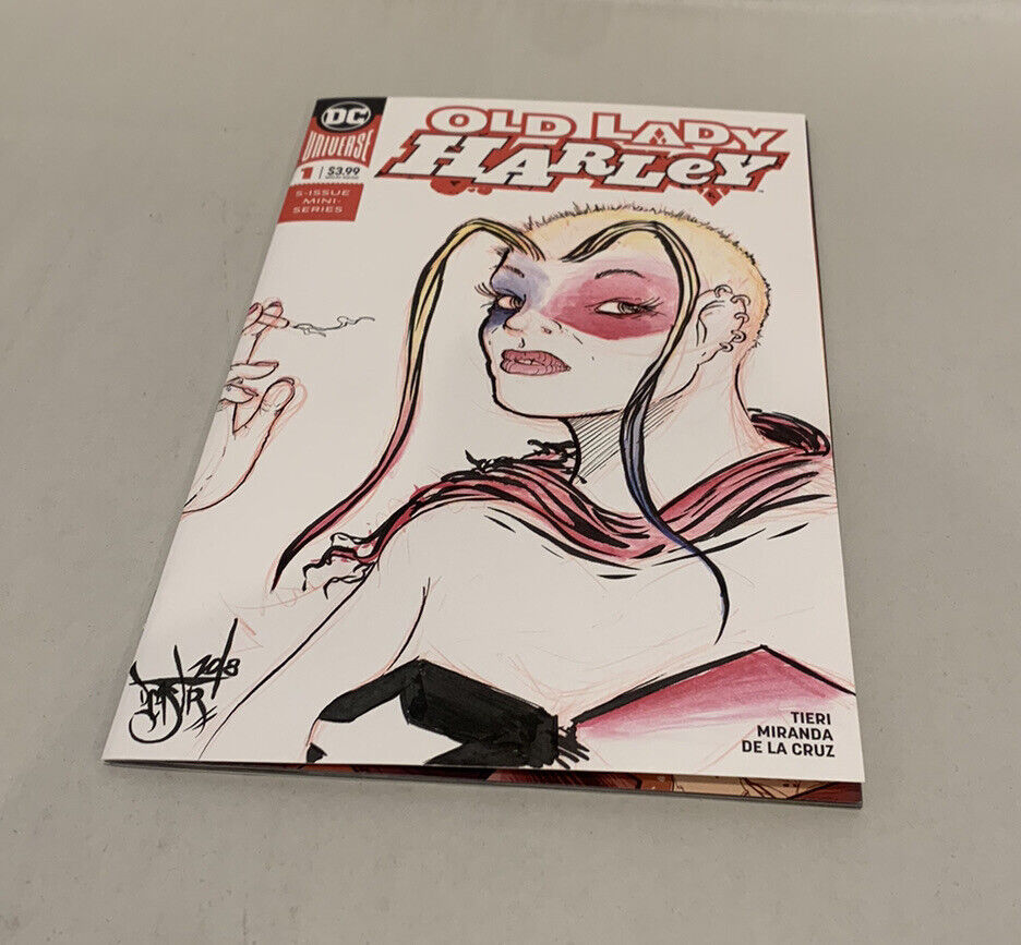 OLD LADY HARLEY #1 Blank Variant Cover W Original Dave Castr Old Creep Art