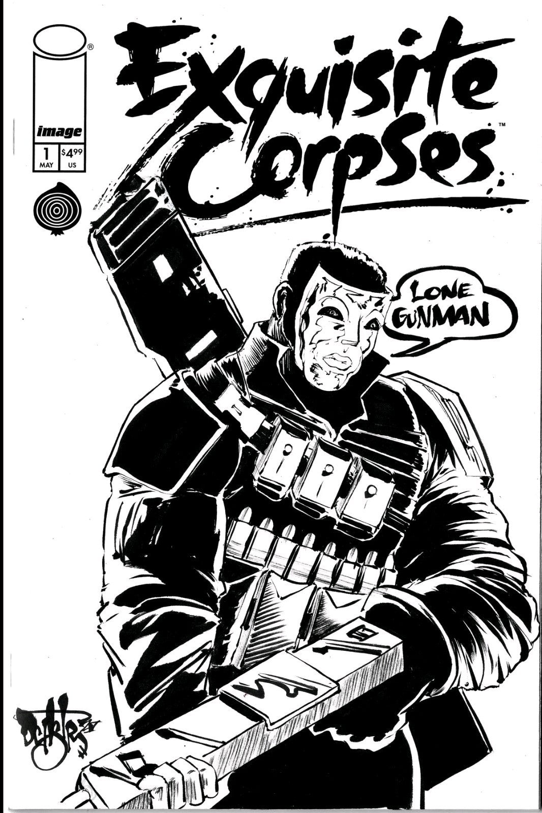 Exquisite Corpses #1 Image Comic Sketch Cover Variant W Original Dave Castr Art