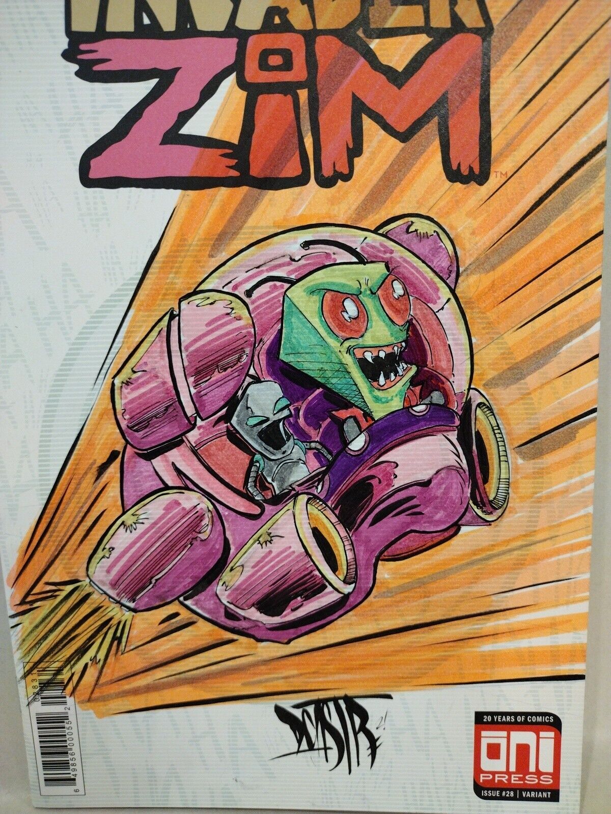 Invader Zim 28 (2018) Oni Blank Sketch Comic ECCC Variant W Original DCastr Art