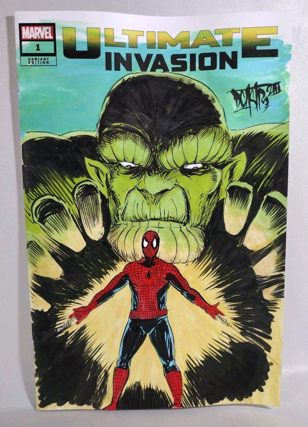 Ultimate Invasion #1 (2023) Marvel Sketch Cover Variant W Original DCastr Art