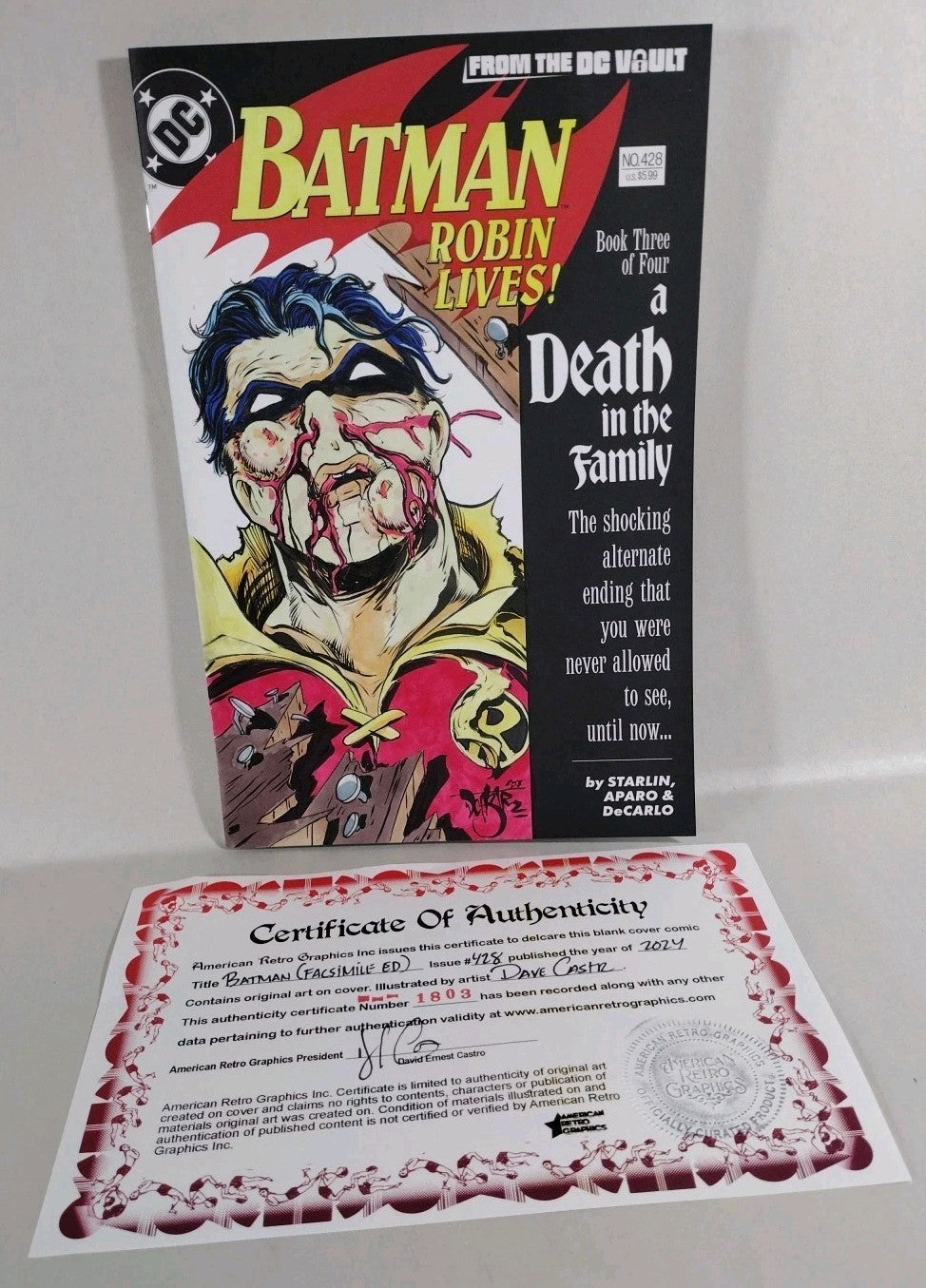 Batman 428 Facsimile Ed 2024 DC Comic Sketch Cover Variant W Original DCastr Art
