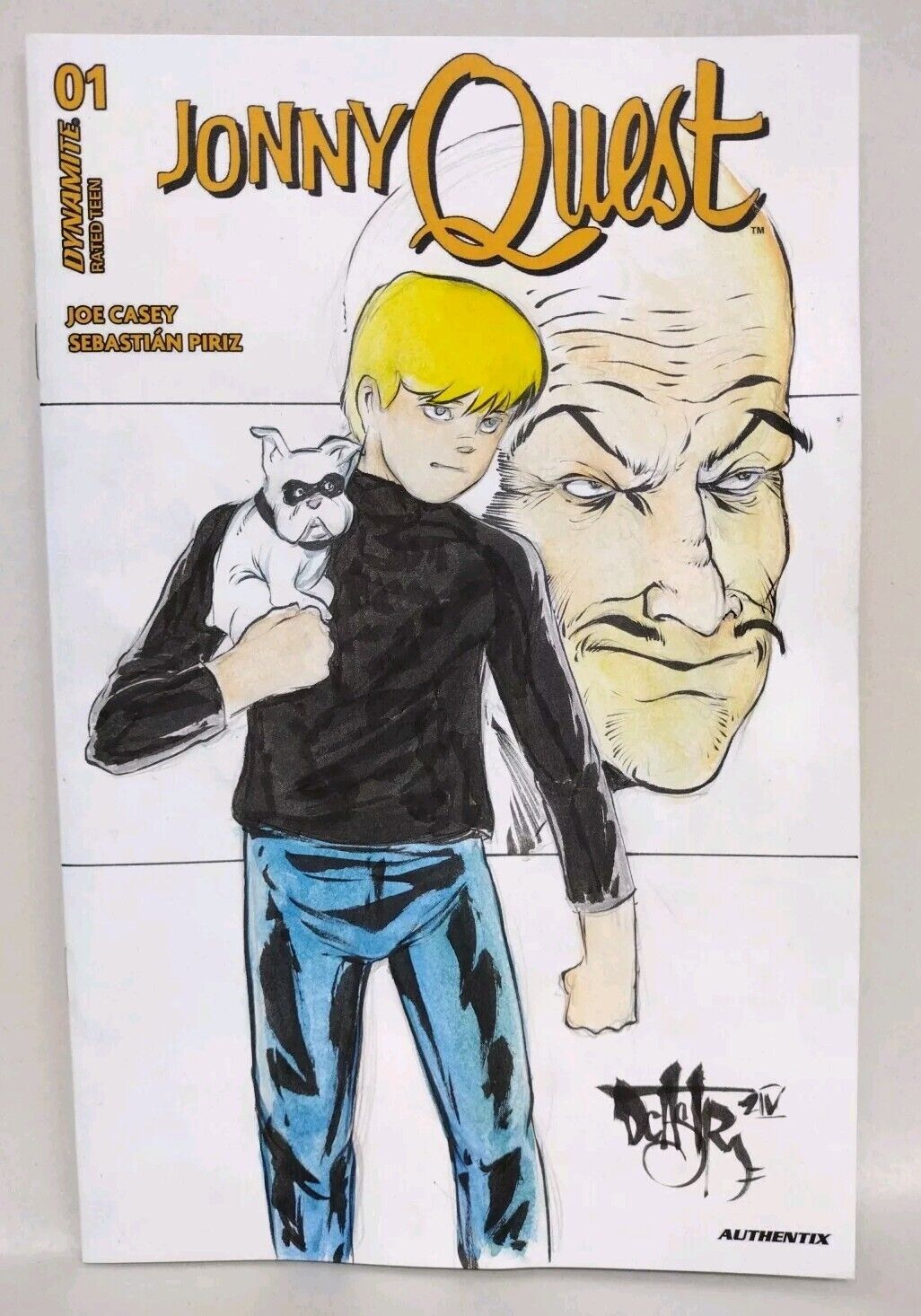 Jonny Quest #1 (2024) Dynamite Comic Sketch Cover Variant W Original DCastr Art