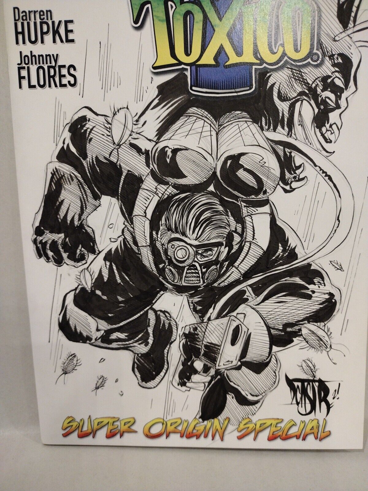 El Toxico 1 Negative Press 2013 Blank Sketch Variant Comic W Original DCastr Art