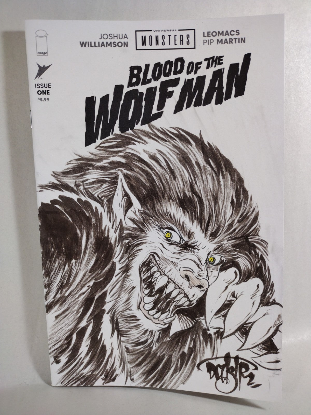 Blood Of The Wolfman #1 Image Comic 2026 Sketch Cover Var W Original DCastr Art
