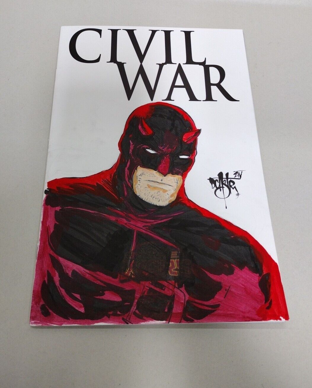 Secret Wars: Civil War #1 (2015) Blank Cover Variant W Original DCastr Art