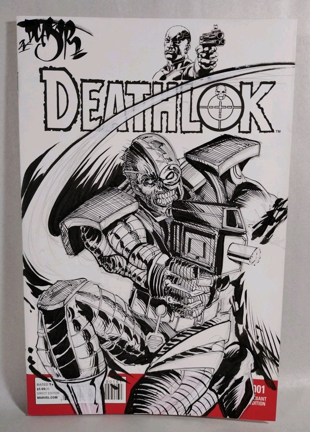 Deathlok #1 (2014) Marvel Sketch Cover Variant Comic W Original Dave Castr Art