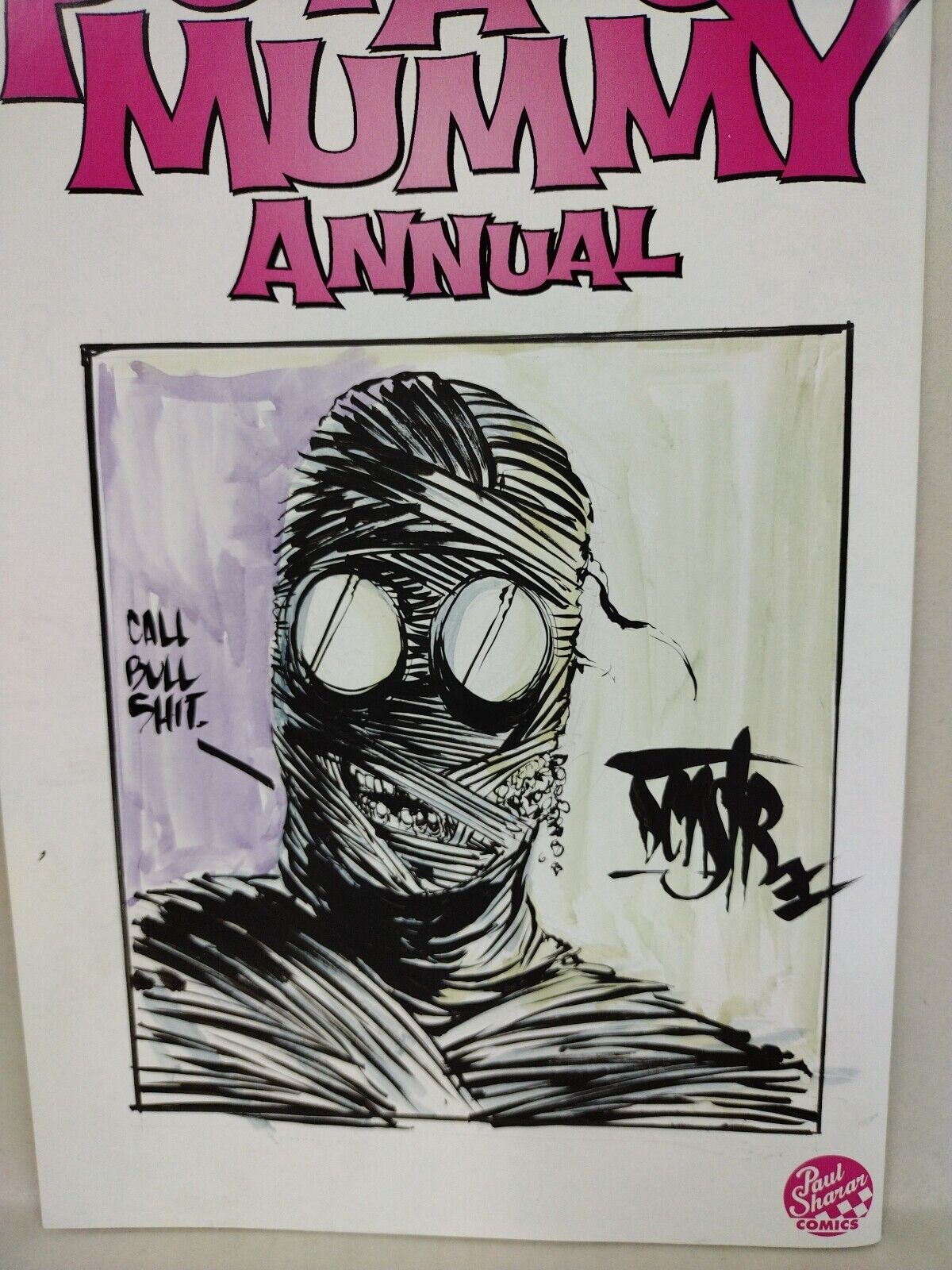 Potato Mummy Annual#1 (2022)Blank Cover Variant Comic W Original DCastr Art COA 