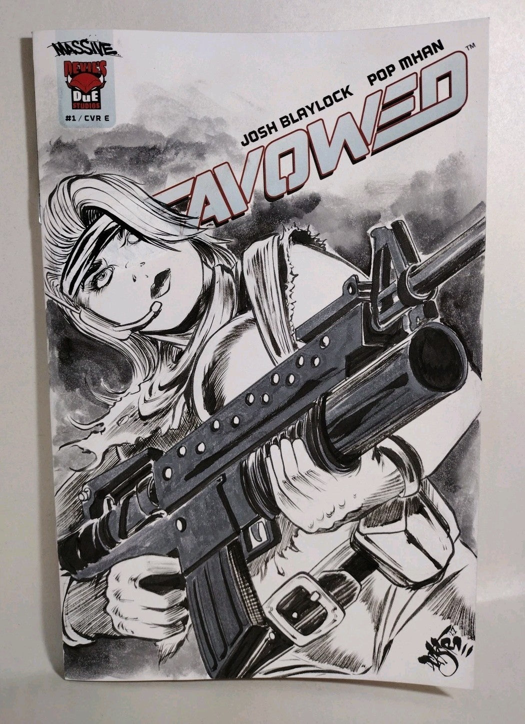 Disavowed #1 (2025) Massive Sketch Cover Comic W Original Dave Castr Peaches Art
