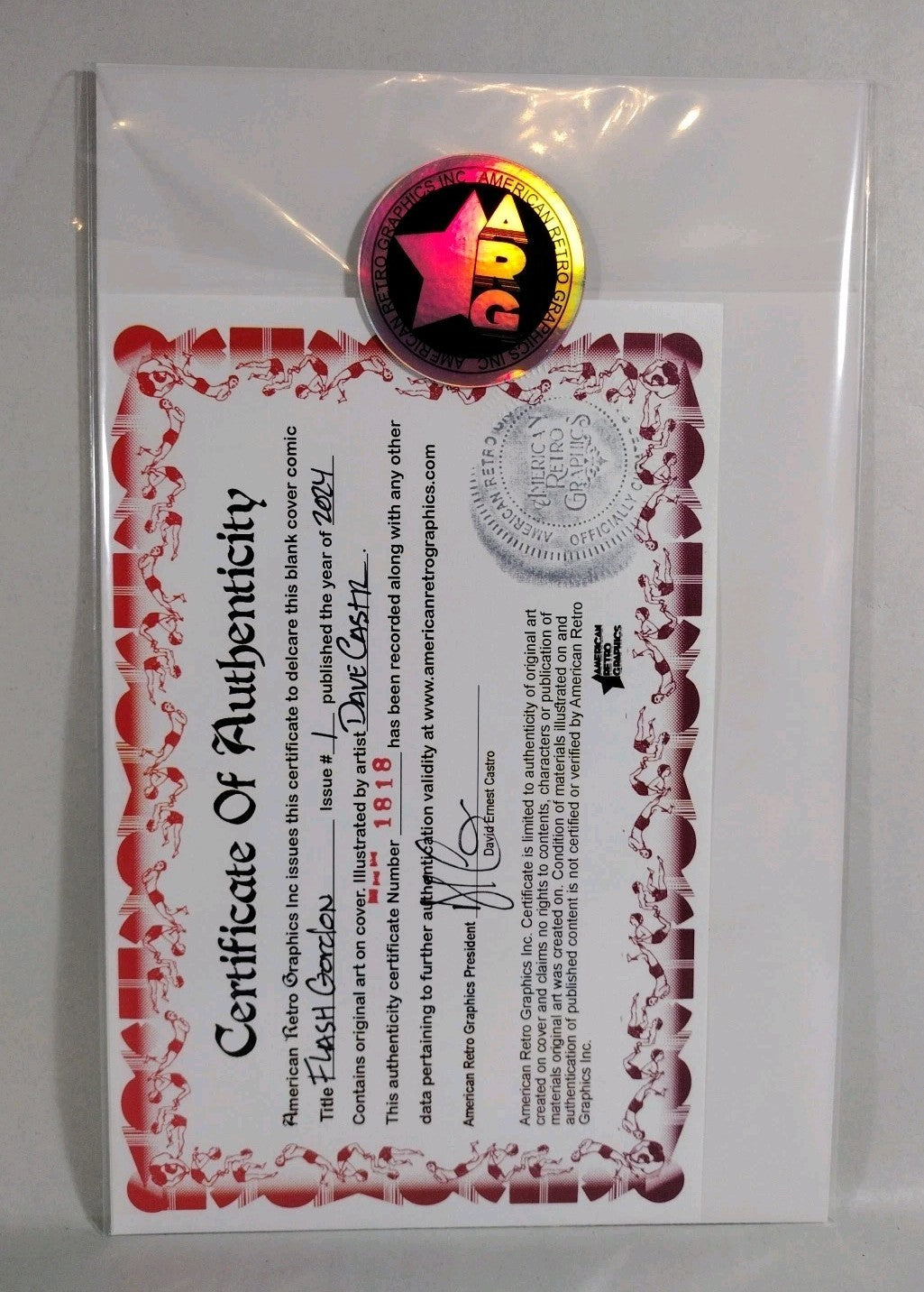 Flash Gordon #1 (2024) Mad Cave Sketch Variant Cover W Original Dave Castr Art