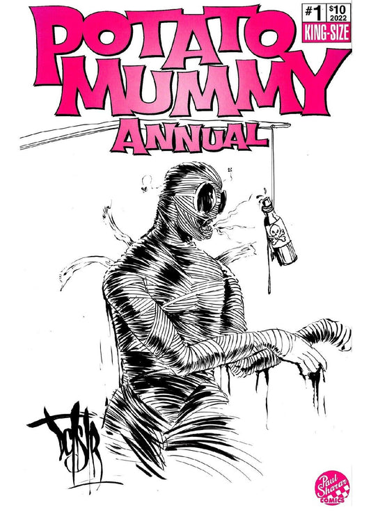 Potato Mummy Annual#1 (2022)Blank Cover Variant Comic W Original DCastr Art COA 