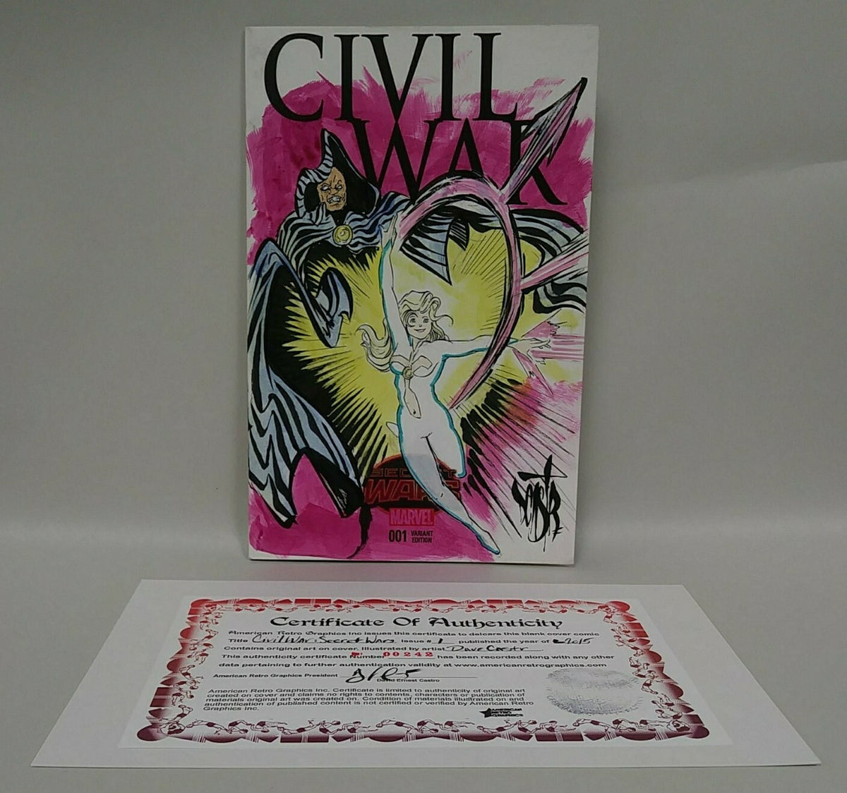 Civil War Secret Wars #1 (2015) Marvel Comic Sketch Cover W Original DCastr Art