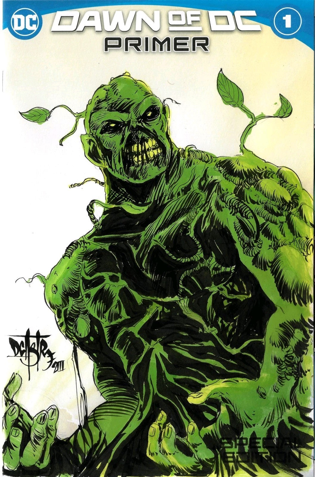 Dawn Of DC #1 (2023) Sketch Variant Comic W Original Dave Castr Swamp Thing Art