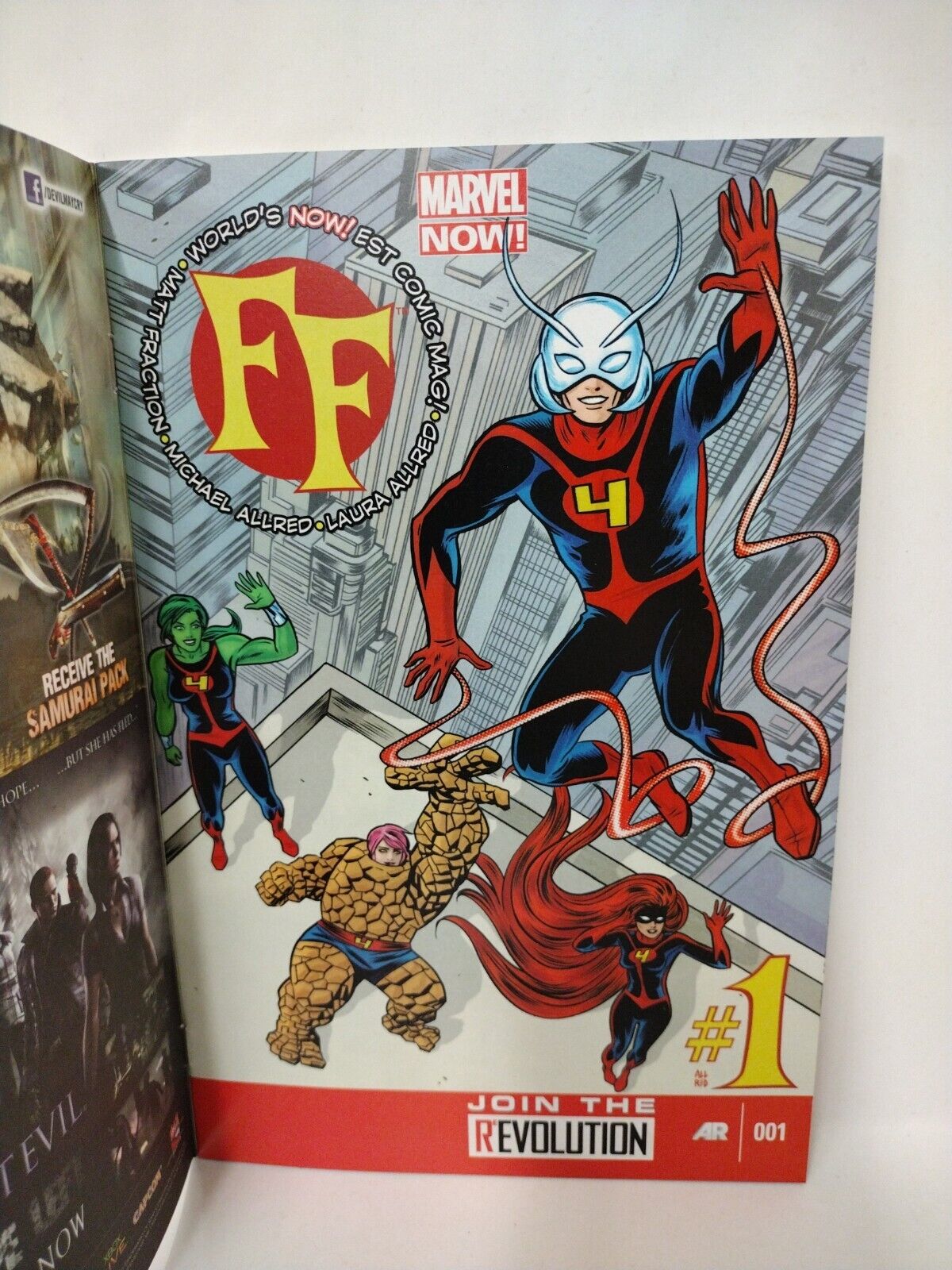 FF #1 (2013) Marvel Blank Variant Comic w Original Zombies Cover Art Dave Castr