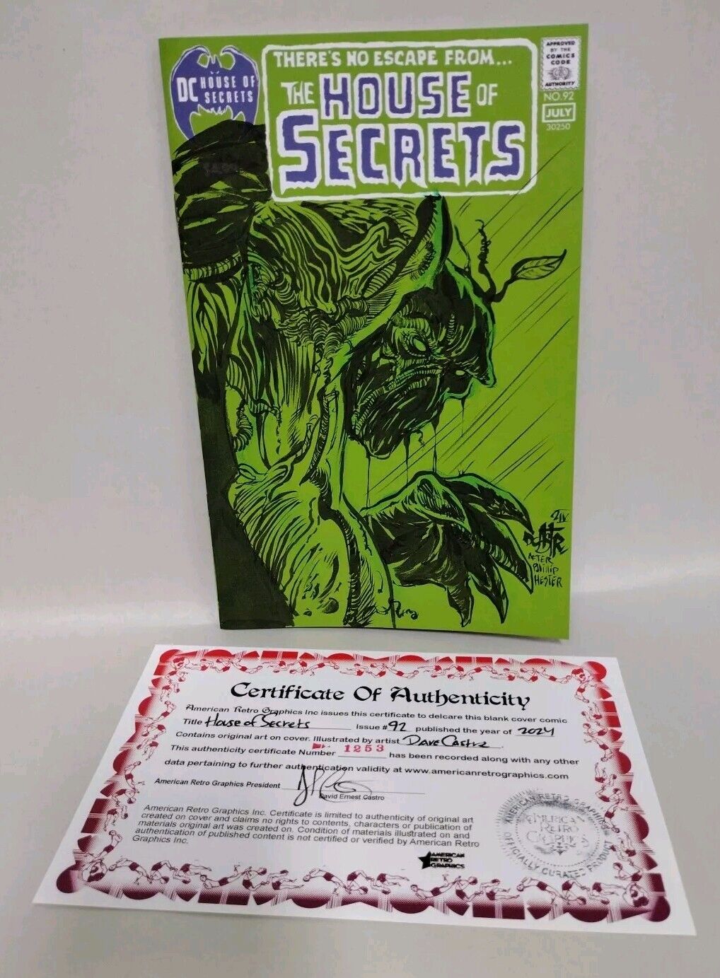 House Of Secrets 92 Facsimile (2024) DC Comic Sketch Cover W Original DCastr Art