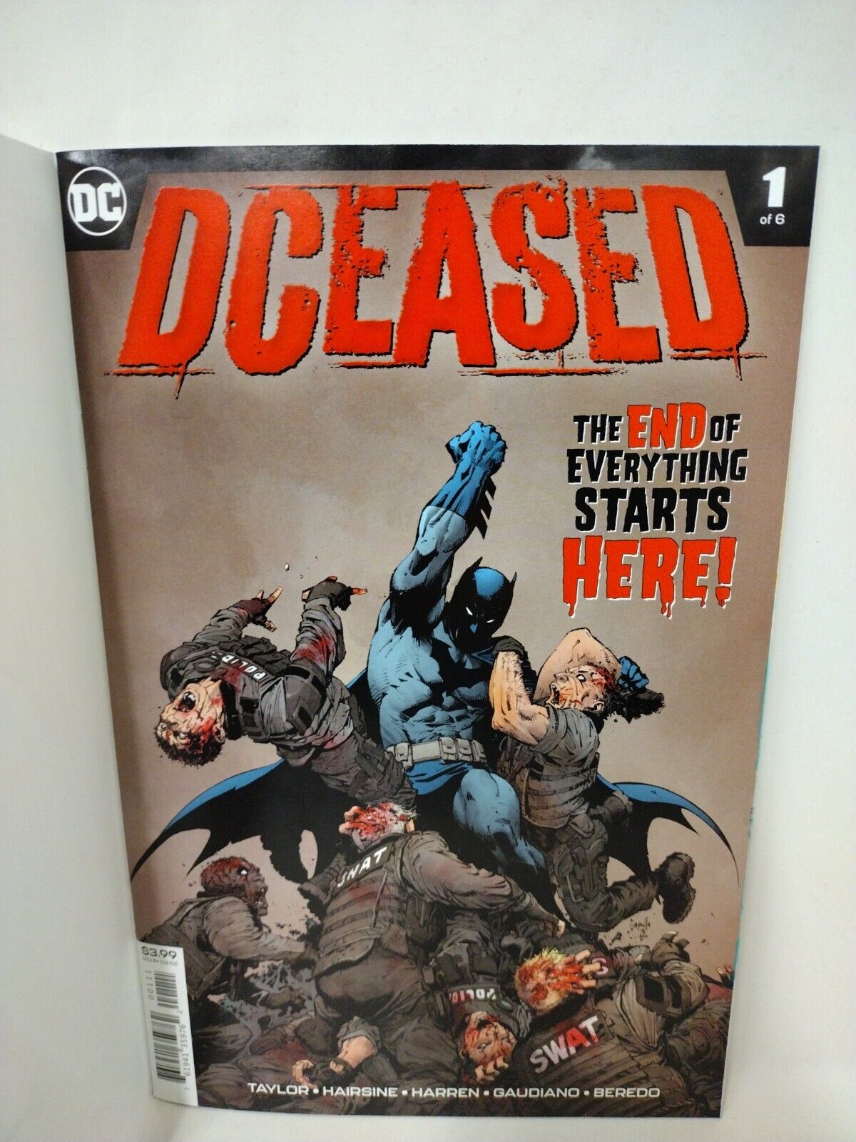 Dceased 1 (2019) DC Comics Blank Cover Variant Original DCastr Zombie Art COA