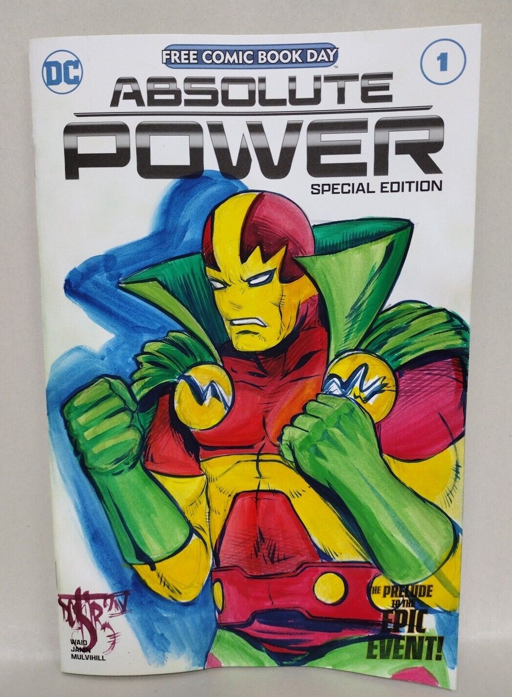 Absolute Power 1 FCBD DC Comic Sketch Var Cover W Original Mr Miracle DCastr Art