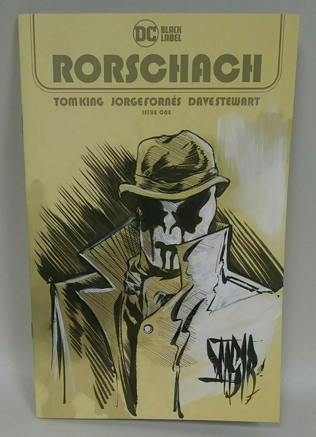 Rorschach #1 (2020) Blank Cover Variant Comic W Original Dcastr Art ARG COA 186