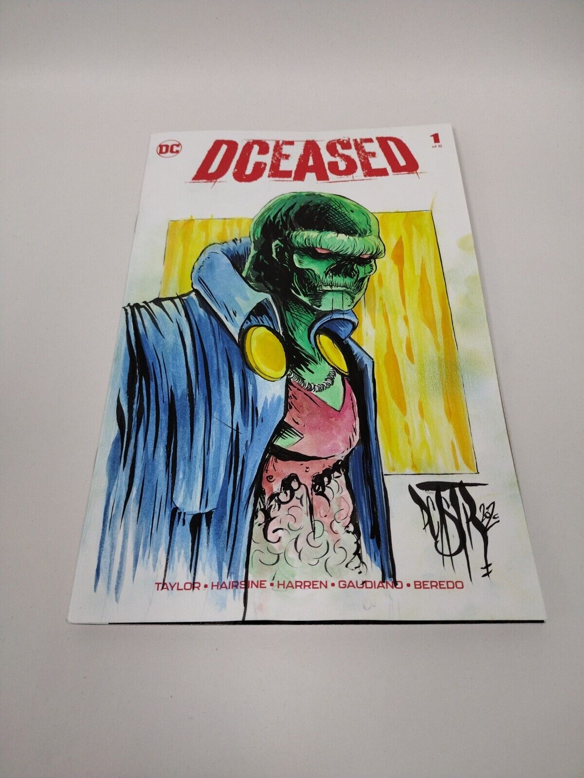 Dceased #1 (2019) Blank Cover Variant Martian Manhunter Original DCastr Art COA