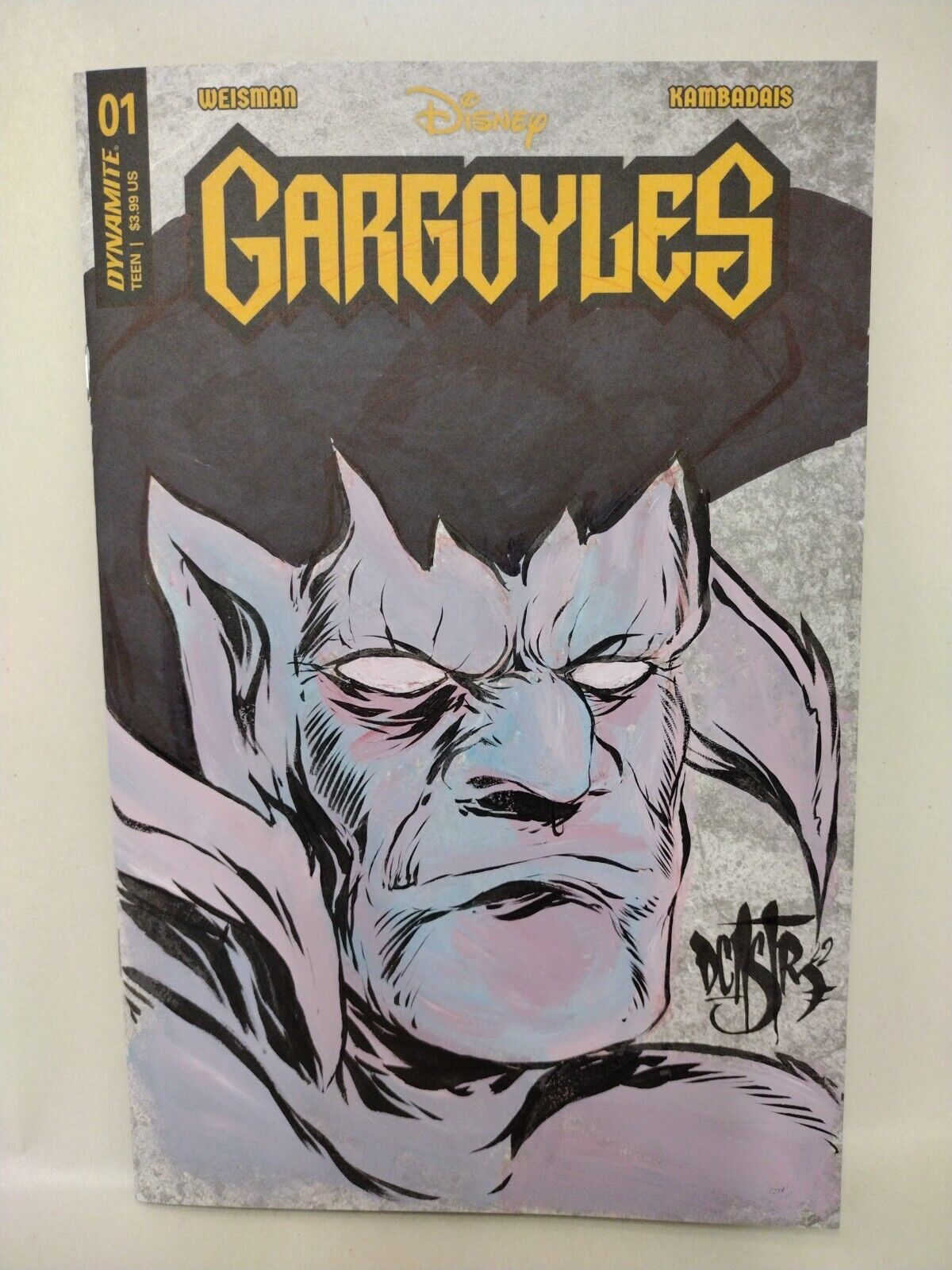 GARGOYLES #1 (2022) Blank Cover Dynamite Comic w Goliath Original Dave Castr Art