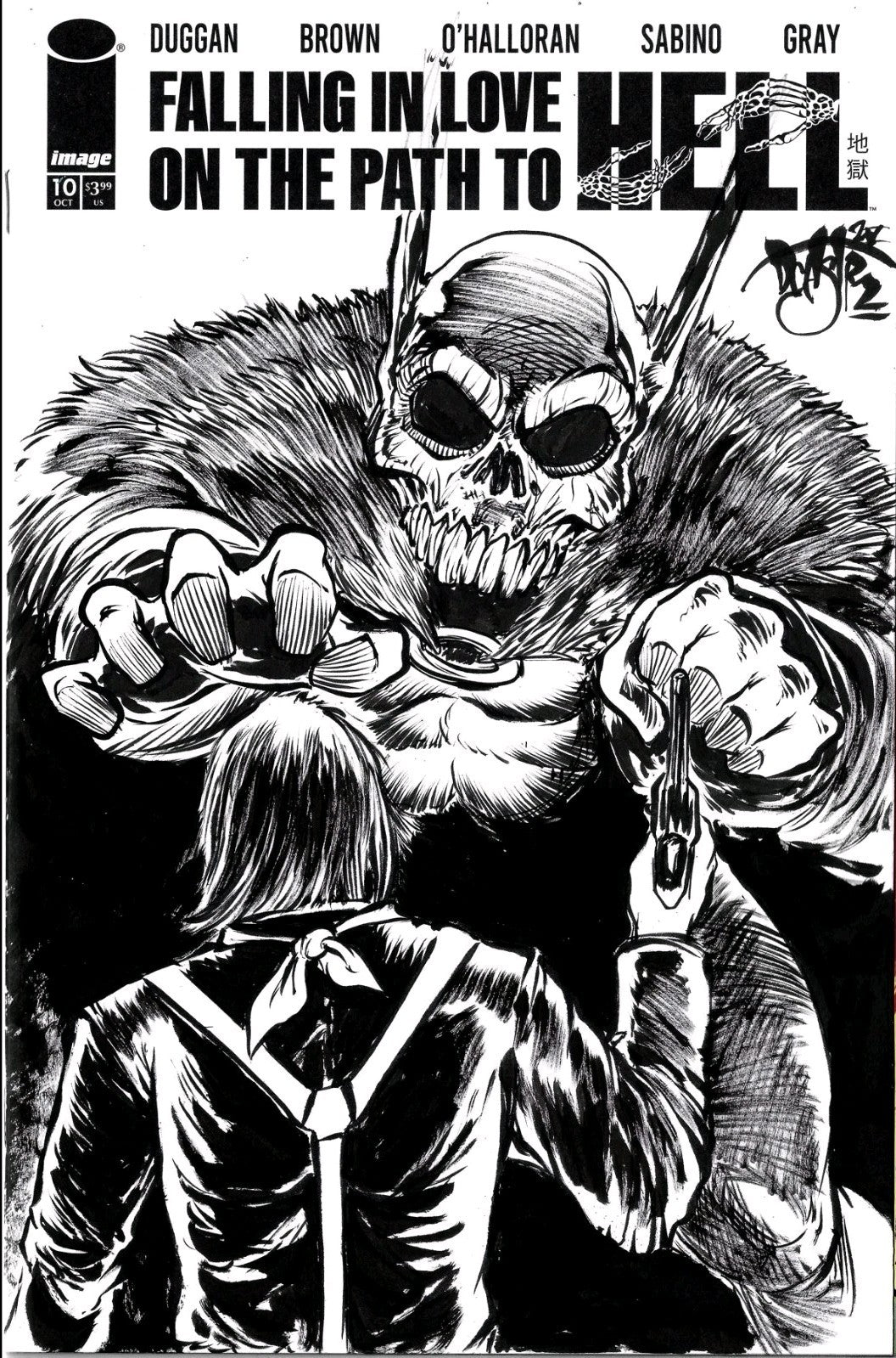 Falling In Love On The Path To Hell #10 Image Sketch Cover W Original DCastr Art