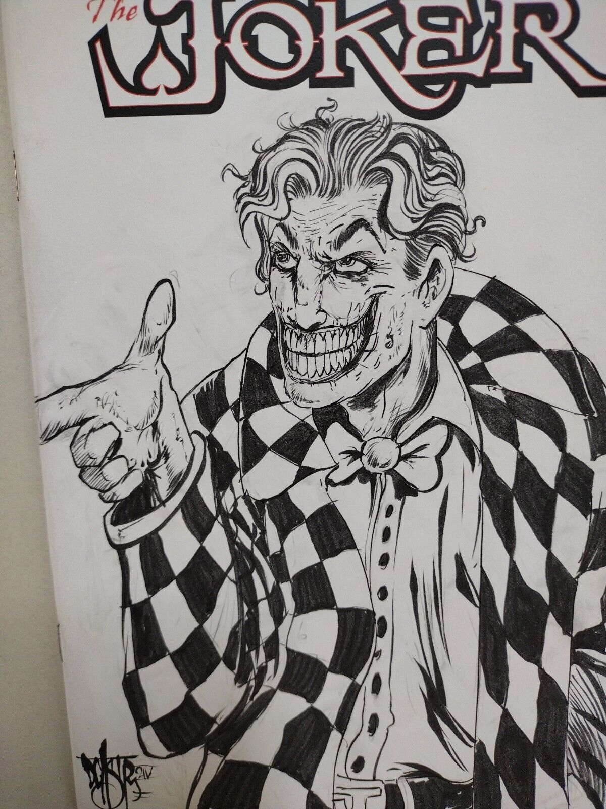 Joker Year Of The Villain 1 (2019) DC Sketch Variant Comic W Original DCastr Art