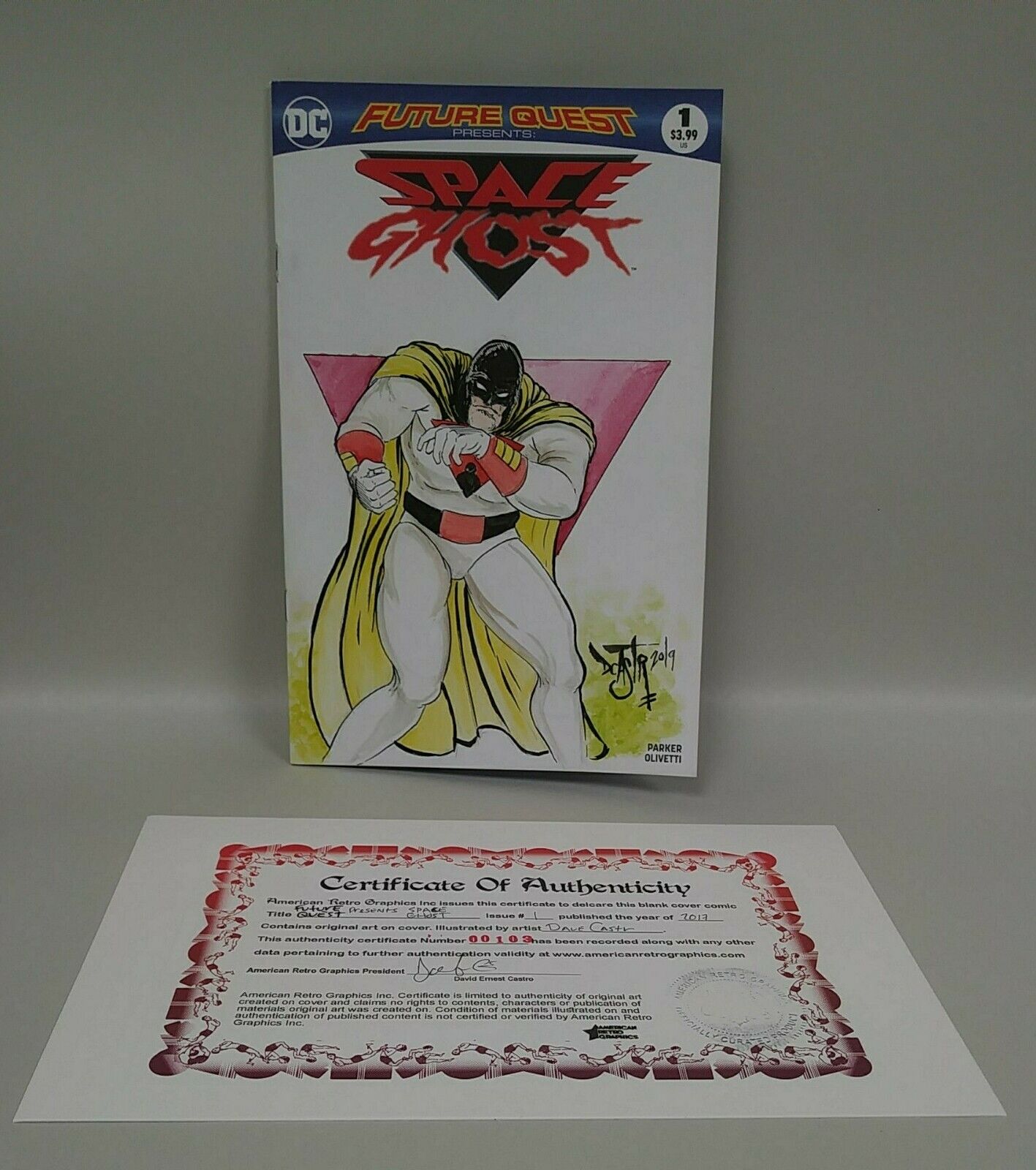 Future Quest Space Ghost 1 (2017) Sketch Variant Comic W Dave Castr Original Art