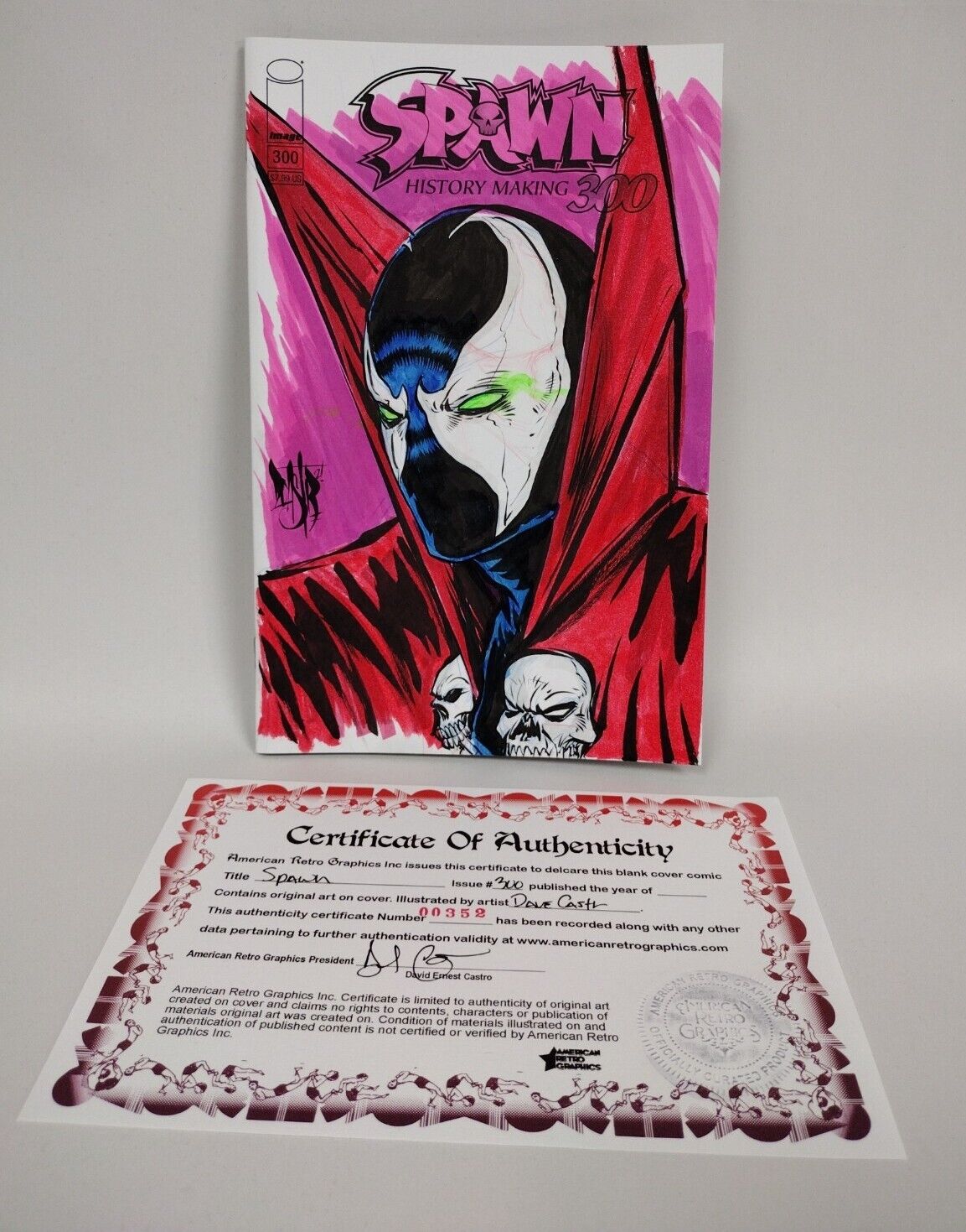 Spawn 300 (2021) Image Blank Sketch Cover Comic W Original Art DCastr 