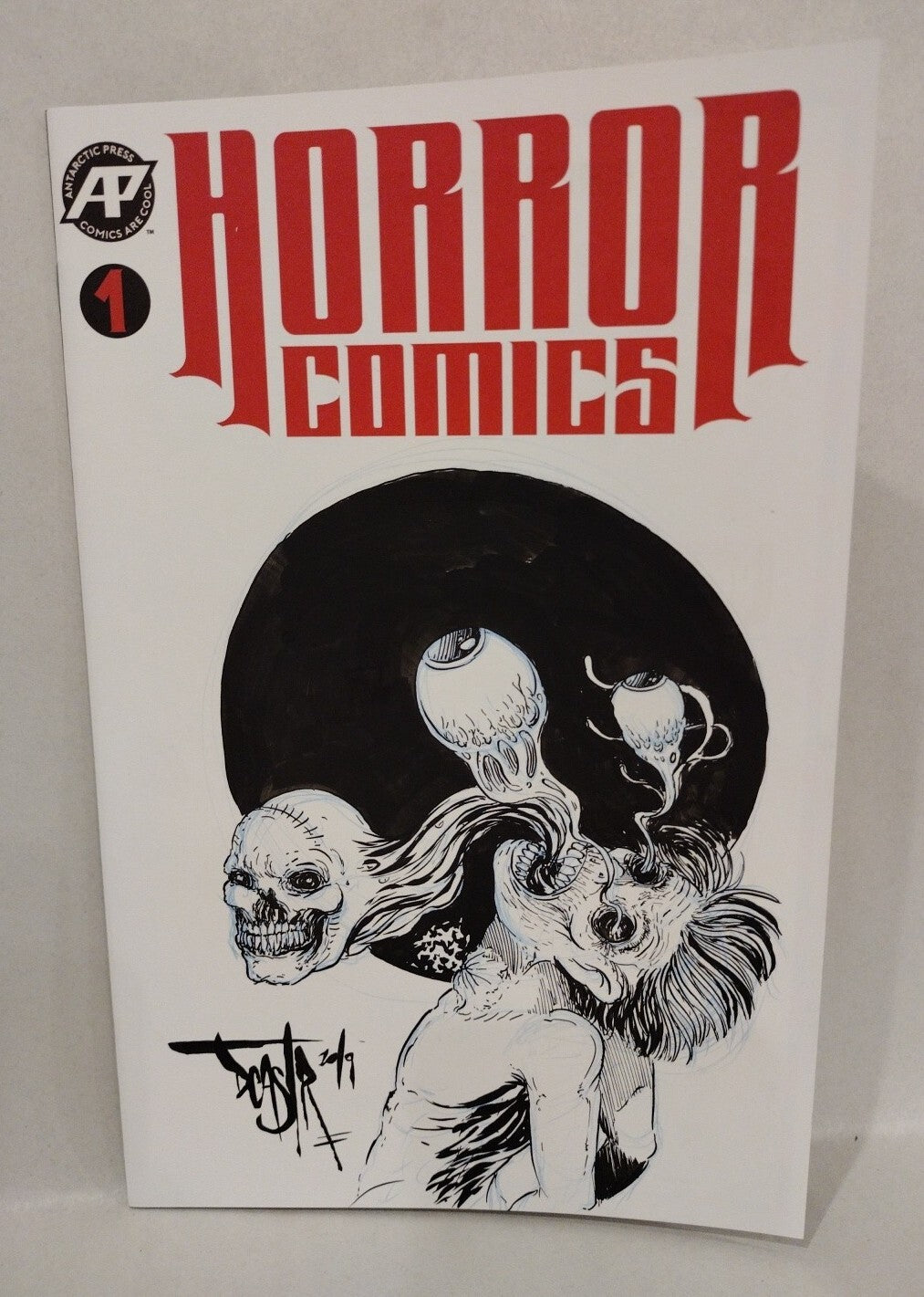 Horror Comics #1 (2019) Antarctic Press Sketch Cover W Original Dave Castr Art