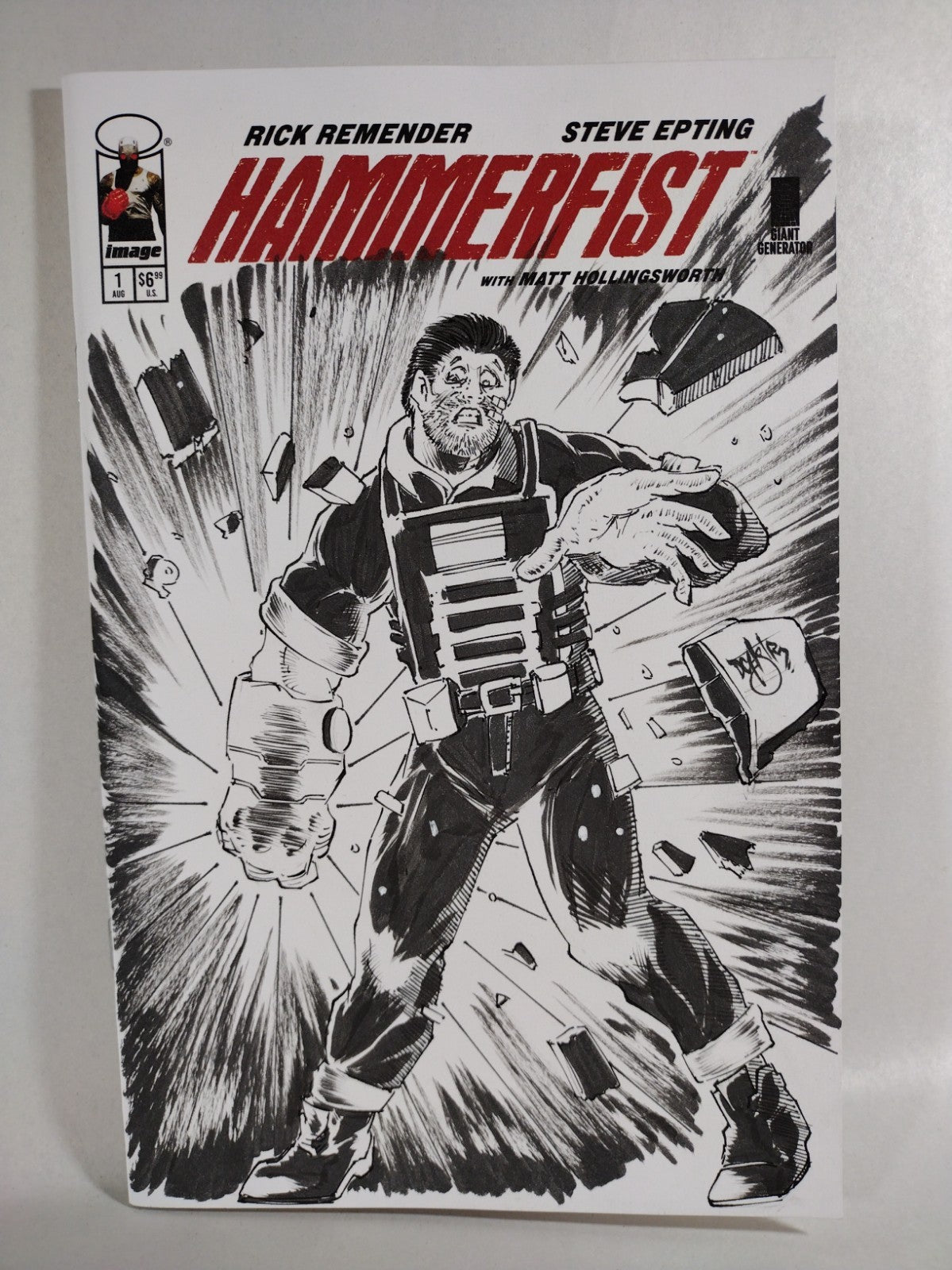 Hammerfist #1 (2026) Image Comic Sketch Cover Variant W Original Dave Castr Art