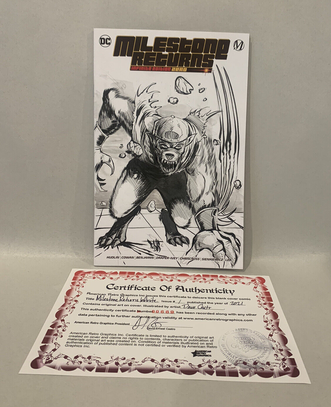 MILESTONE RETURNS: INFINITE EDITION #1 Blank Variant Cover W Original Dcastr Art