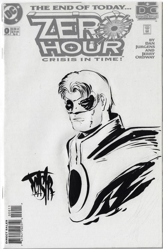 ZERO HOUR Blank Sketch Variant Cover Comic 1994 W Original Art Dave Castr