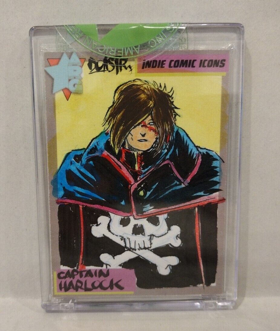 Indie Comic Icons (2023) ARG Sketch Card w Original Captain Harlock Art DCastr