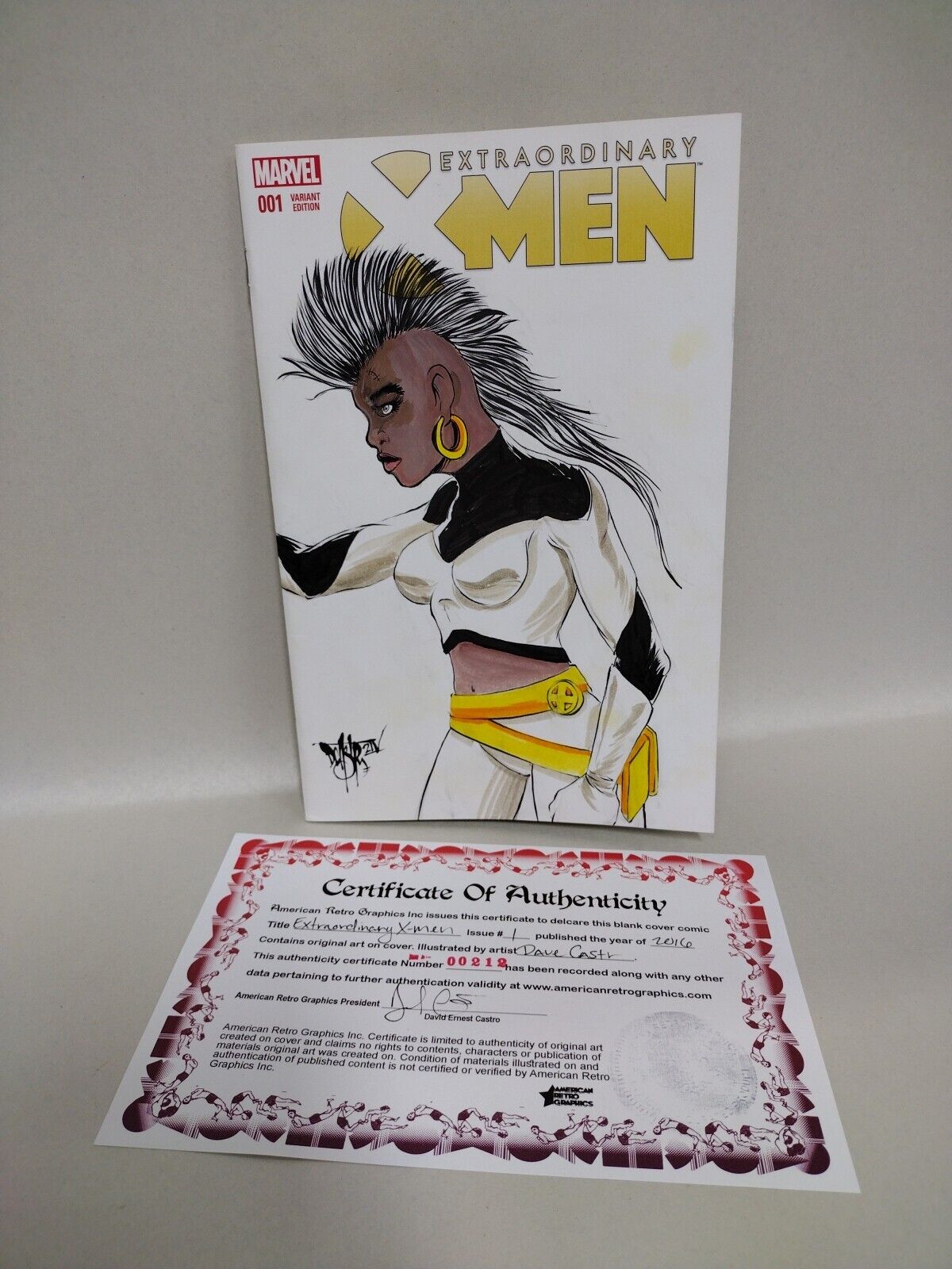 EXTRAORDINARY X-Men #1 Marvel Sketch Variant Comic W Original DCastr Storm Art