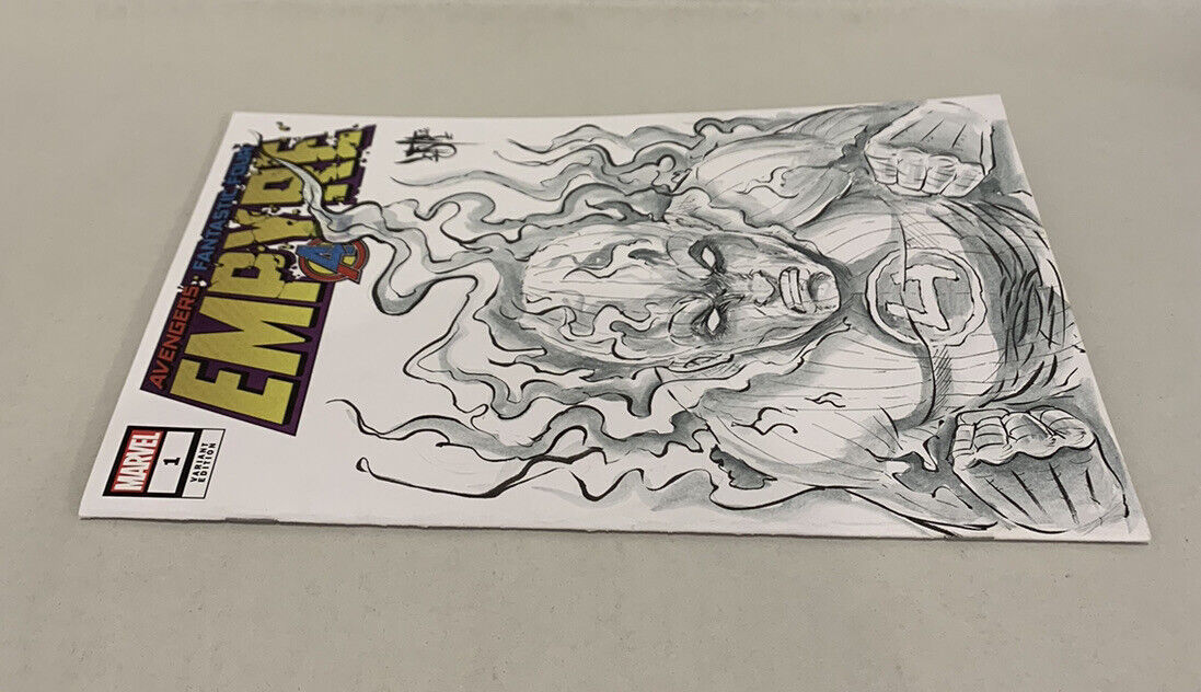 EMPYRE #1 Blank Sketch Variant Cover Comic 2020 W Original Art Dave Castr