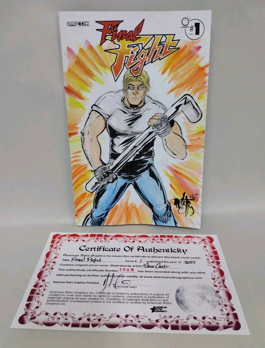 Final Fight #1 (2024) Udon Capcom Sketch Cover Comic Original DCastr Cody Art