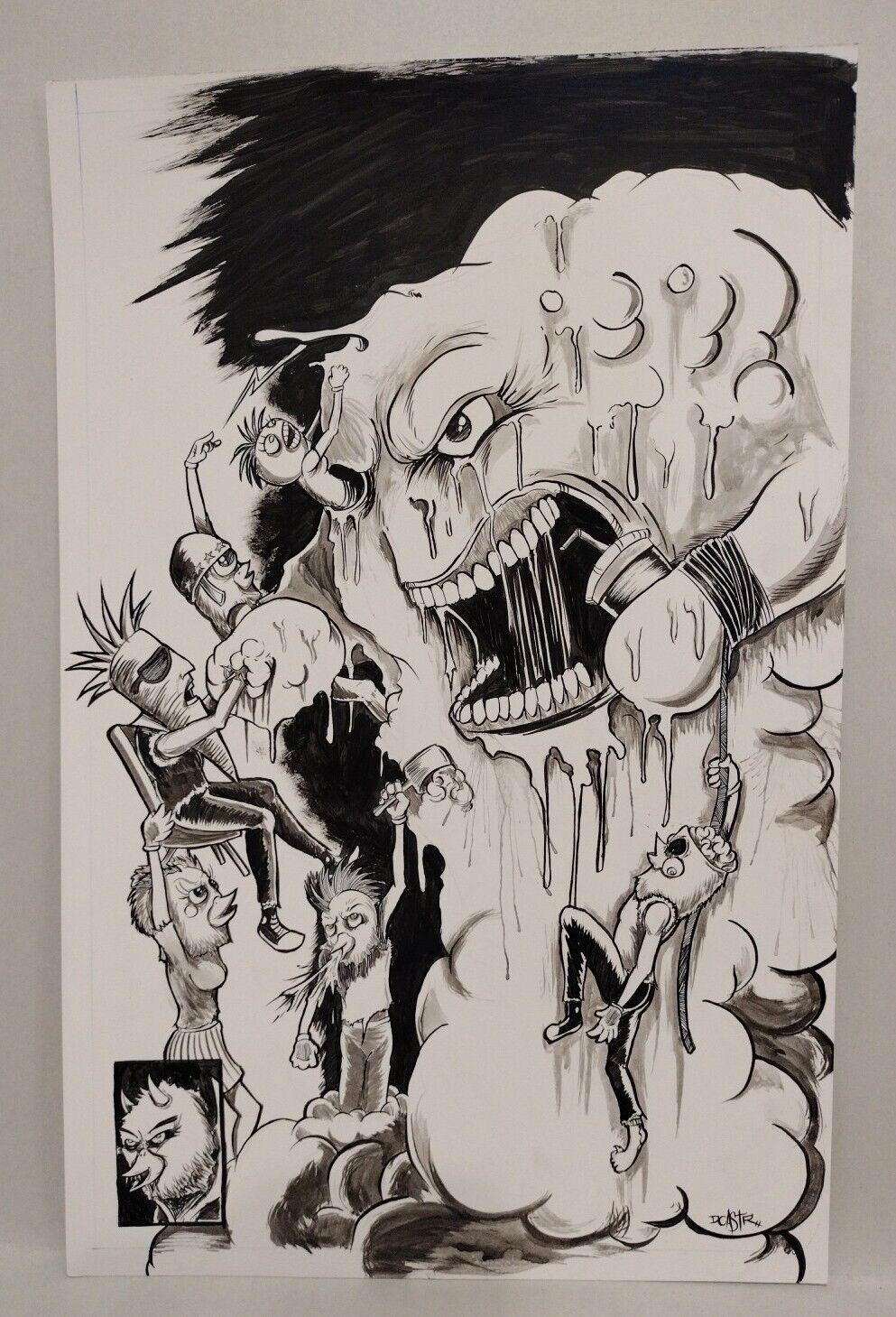 Radioactive Chicken Heads Original Unpublished Comic Art Page Set Dave Castr